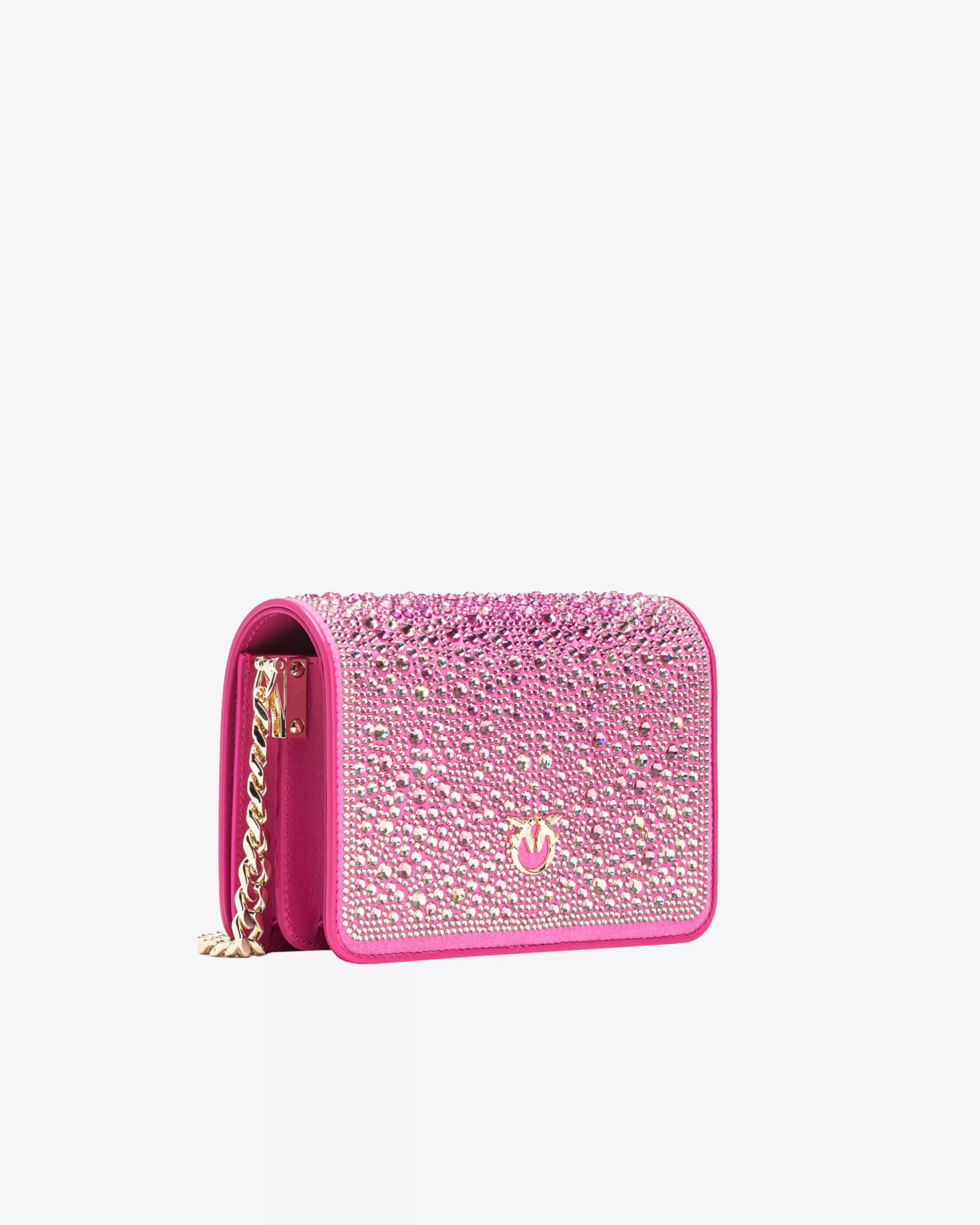 PINKO Galleria full-rhinestone Mini Love Bag Click