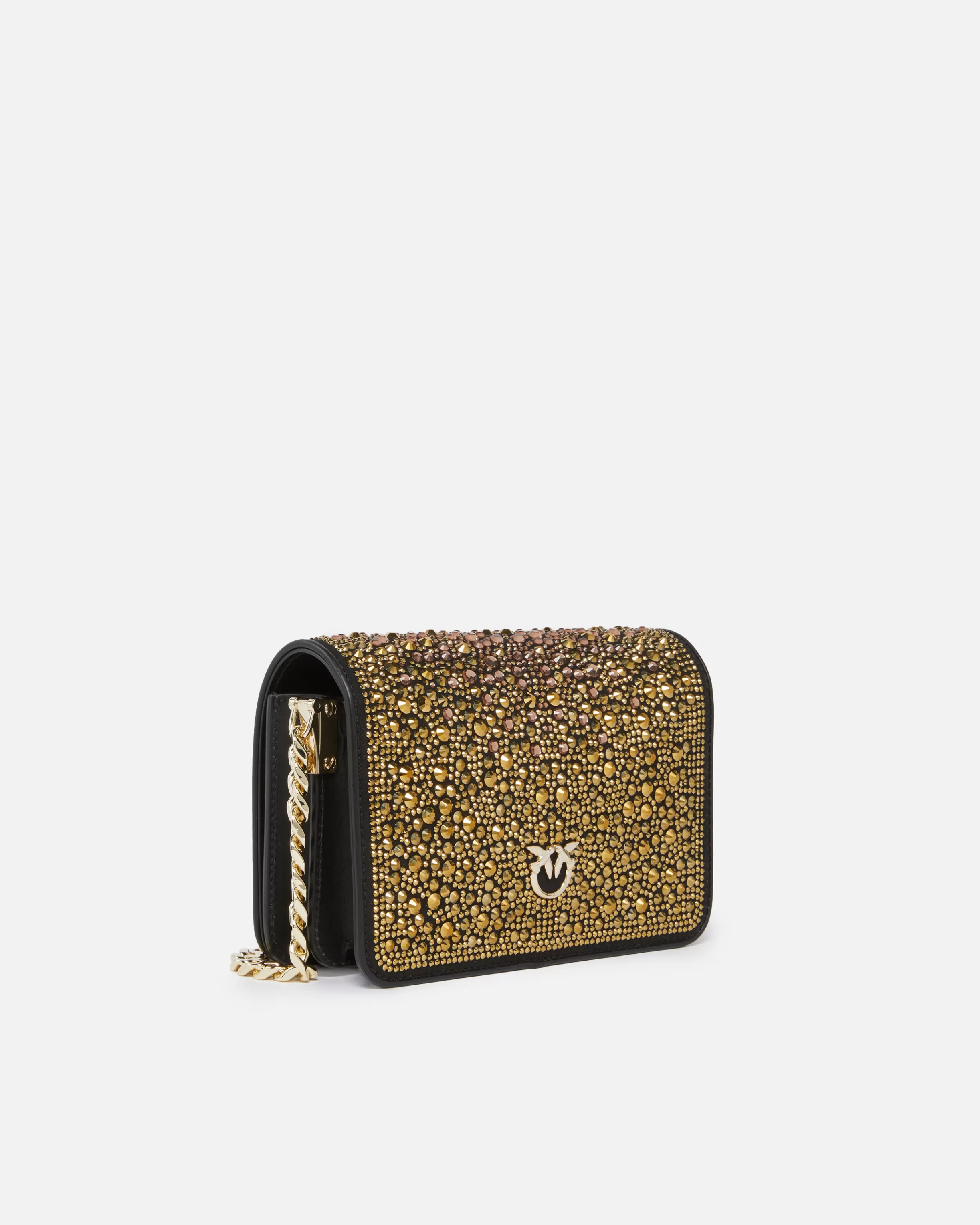 PINKO Galleria full-rhinestone Mini Love Bag Click