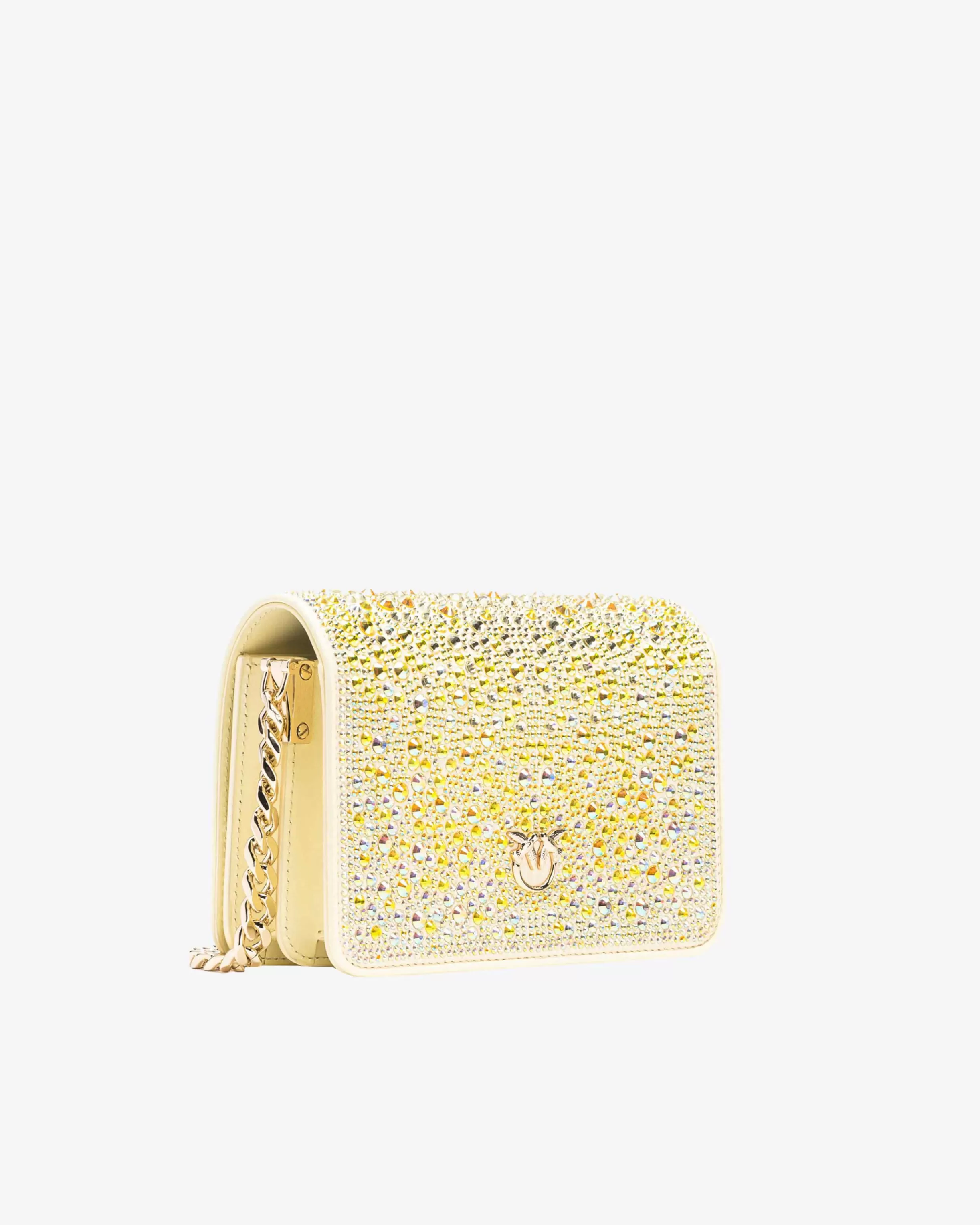 PINKO Galleria full-rhinestone Mini Love Bag Click