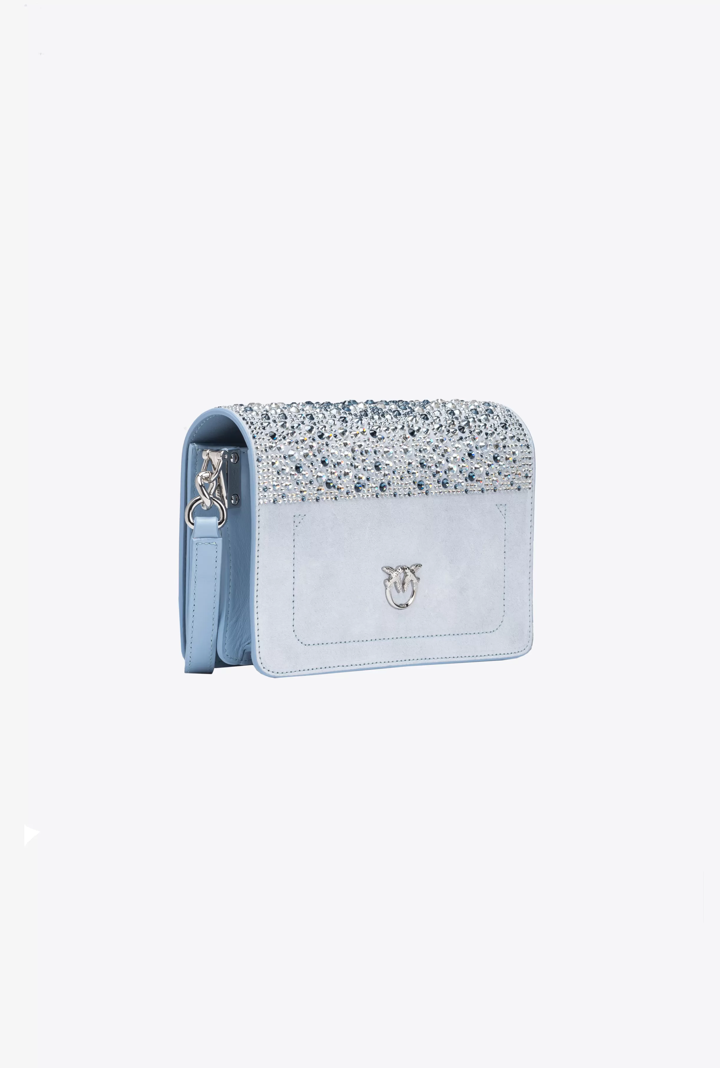 PINKO Galleria full-rhinestone Mini Love Bag Click