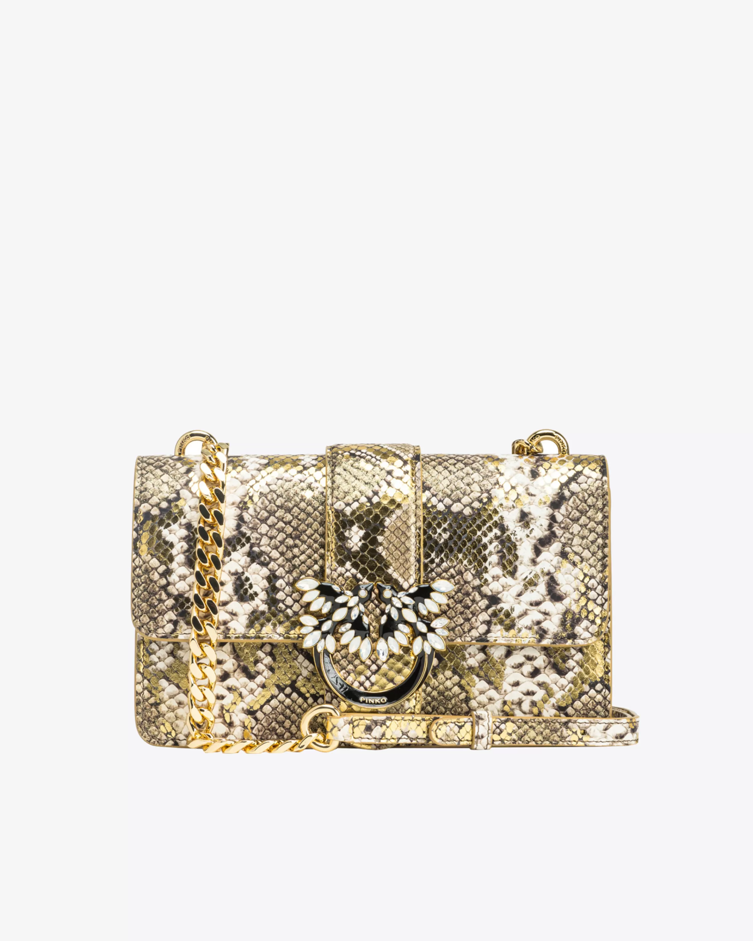 PINKO Galleria laminated reptile Mini Love Bag One