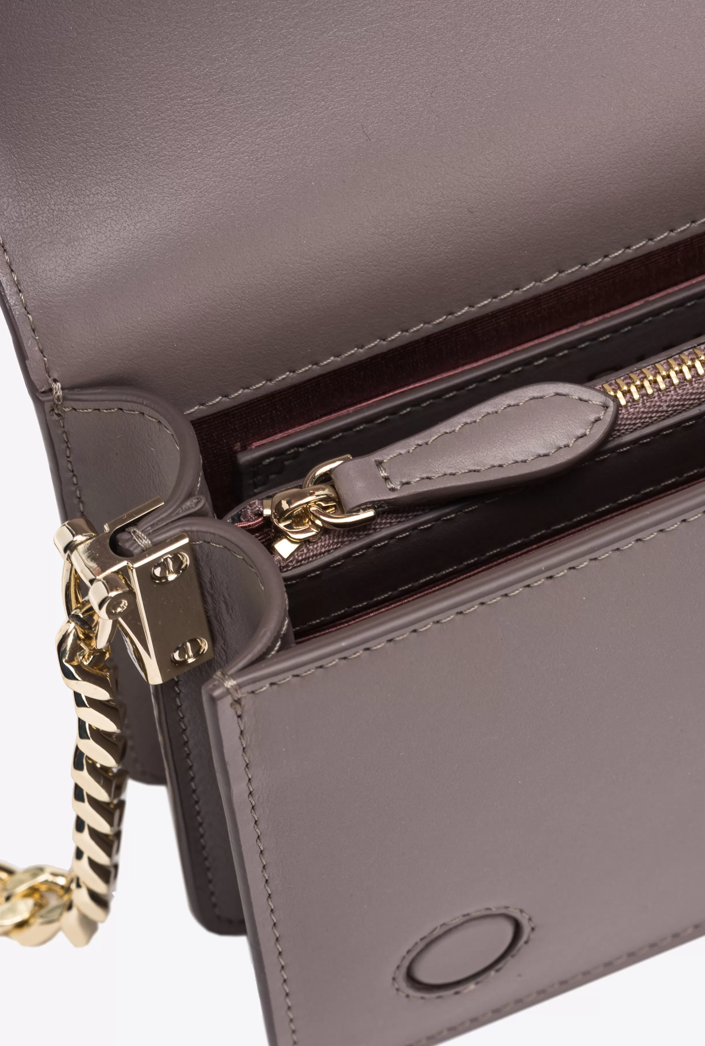 PINKO Galleria Mini Click crossbody bag in glittery reptile leather