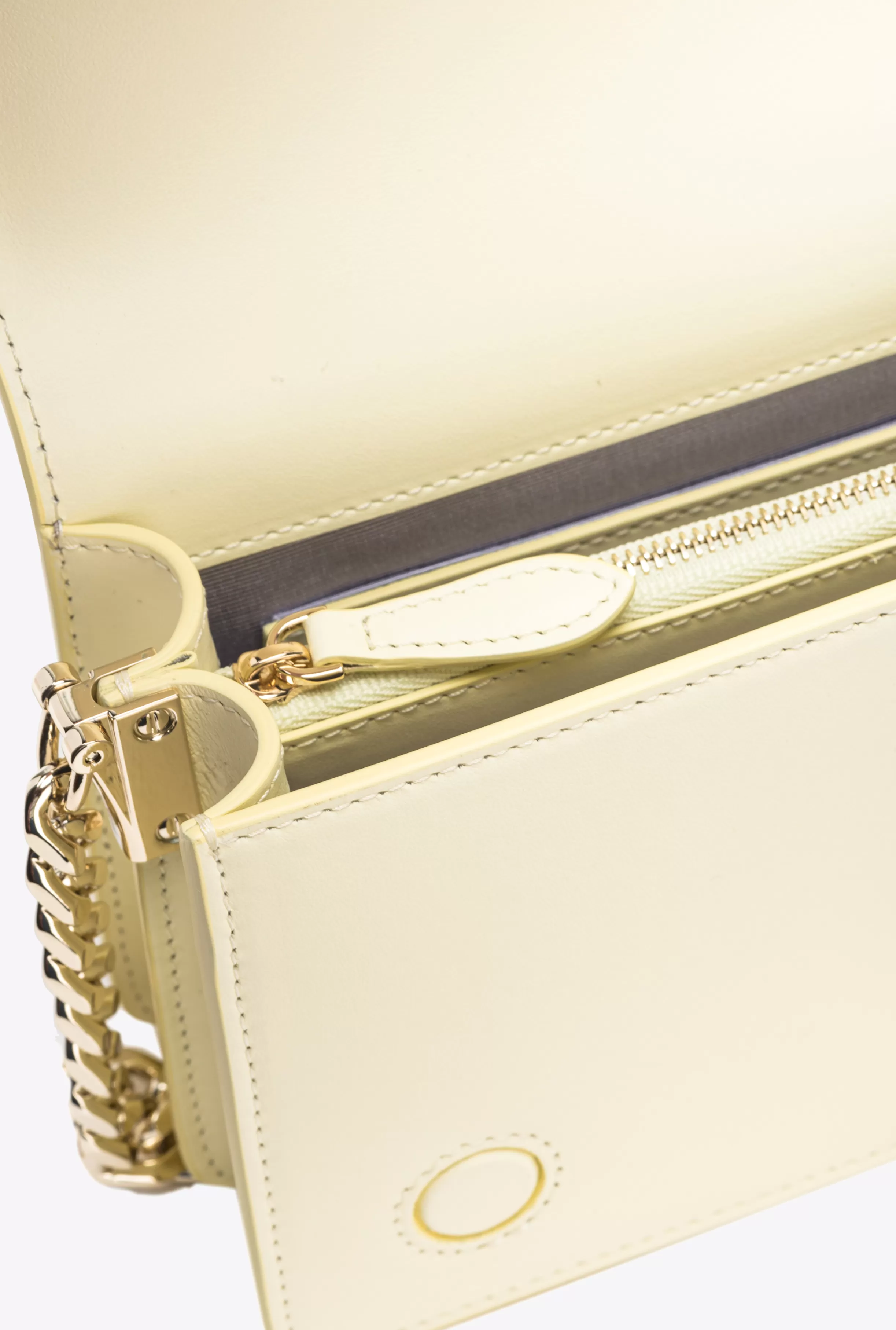 PINKO Galleria Mini Click crossbody bag in glittery reptile leather