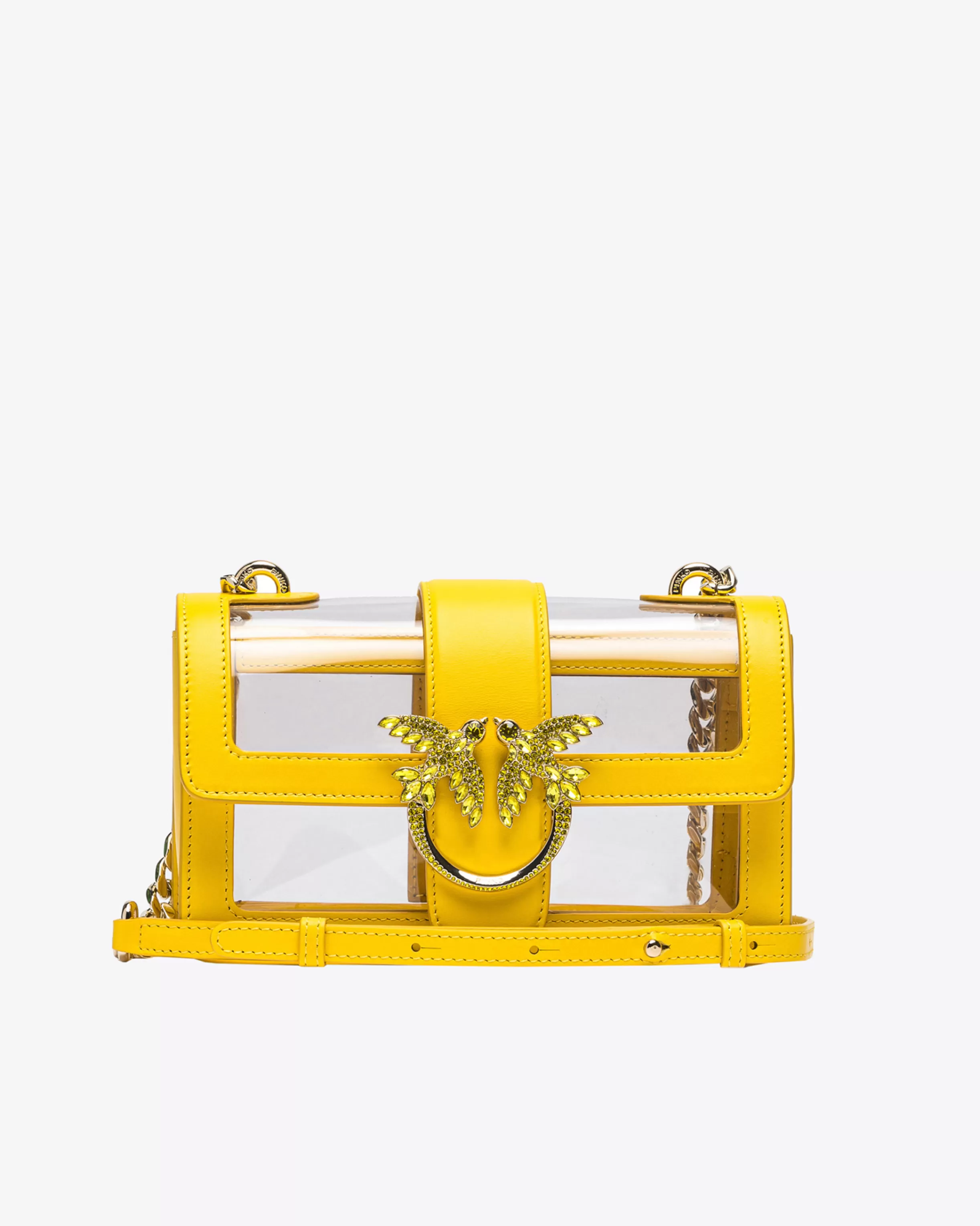 PINKO Galleria Mini Love Bag One Light in transparent material