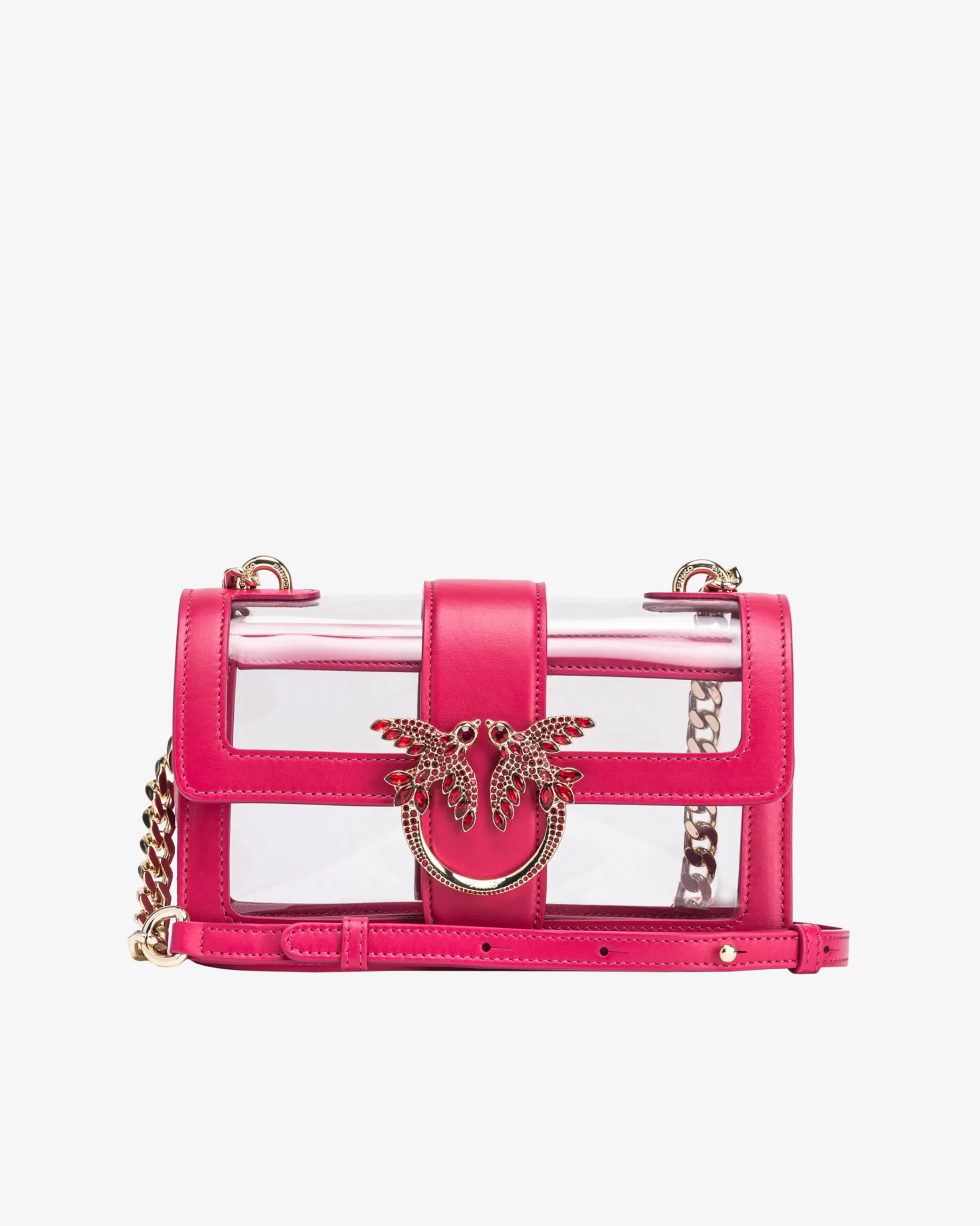 PINKO Galleria Mini Love Bag One Light in transparent material