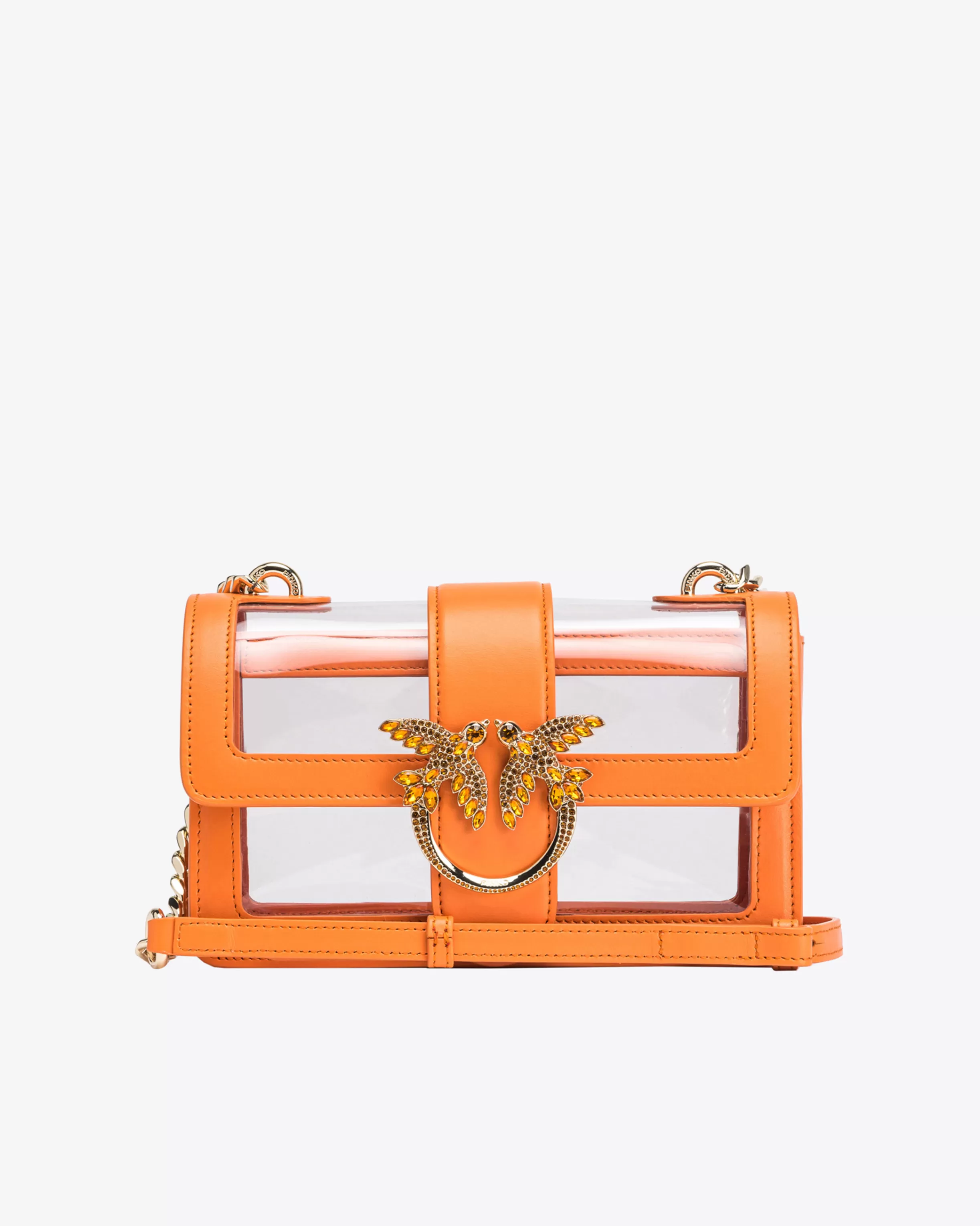 PINKO Galleria Mini Love Bag One Light in transparent material