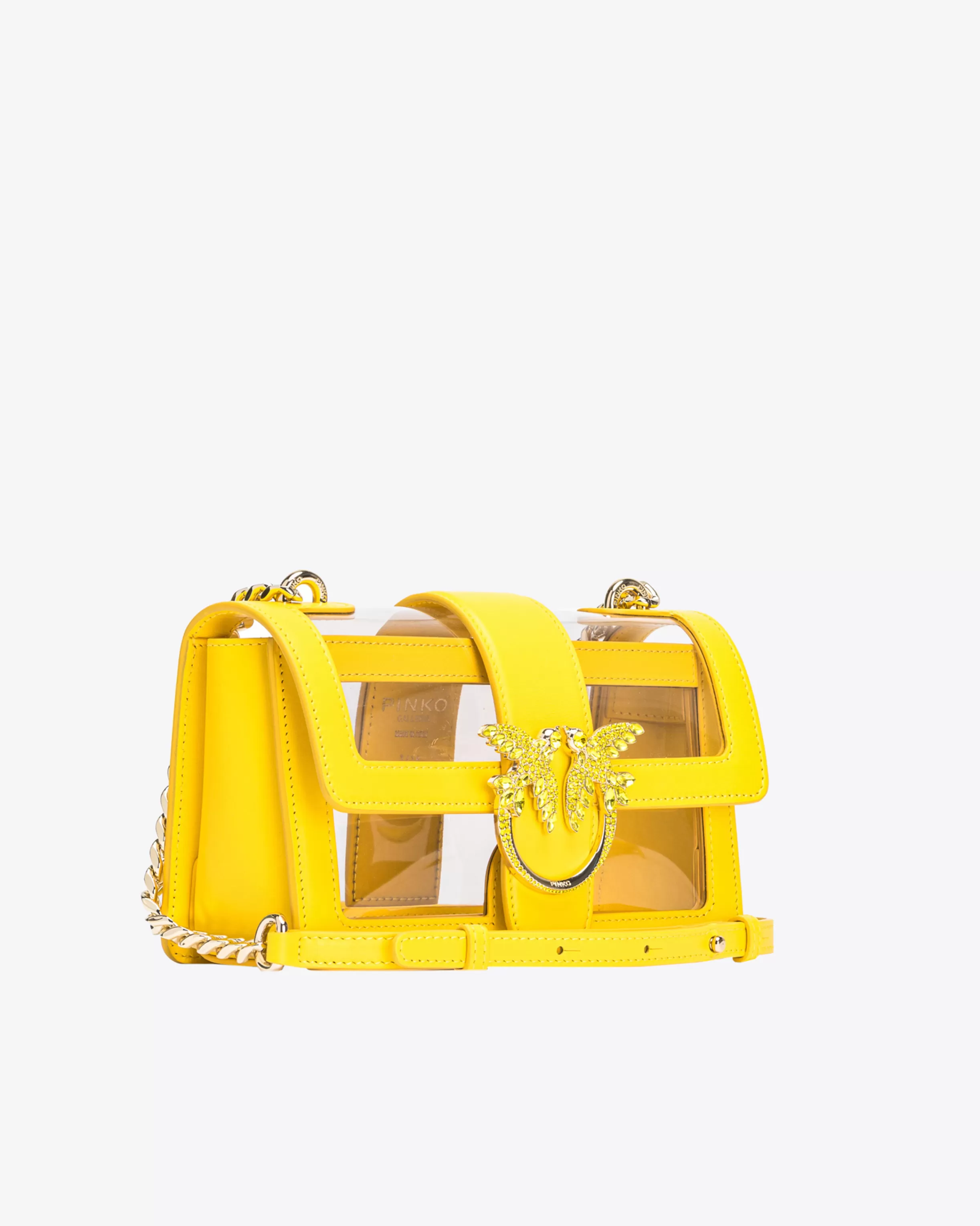 PINKO Galleria Mini Love Bag One Light in transparent material