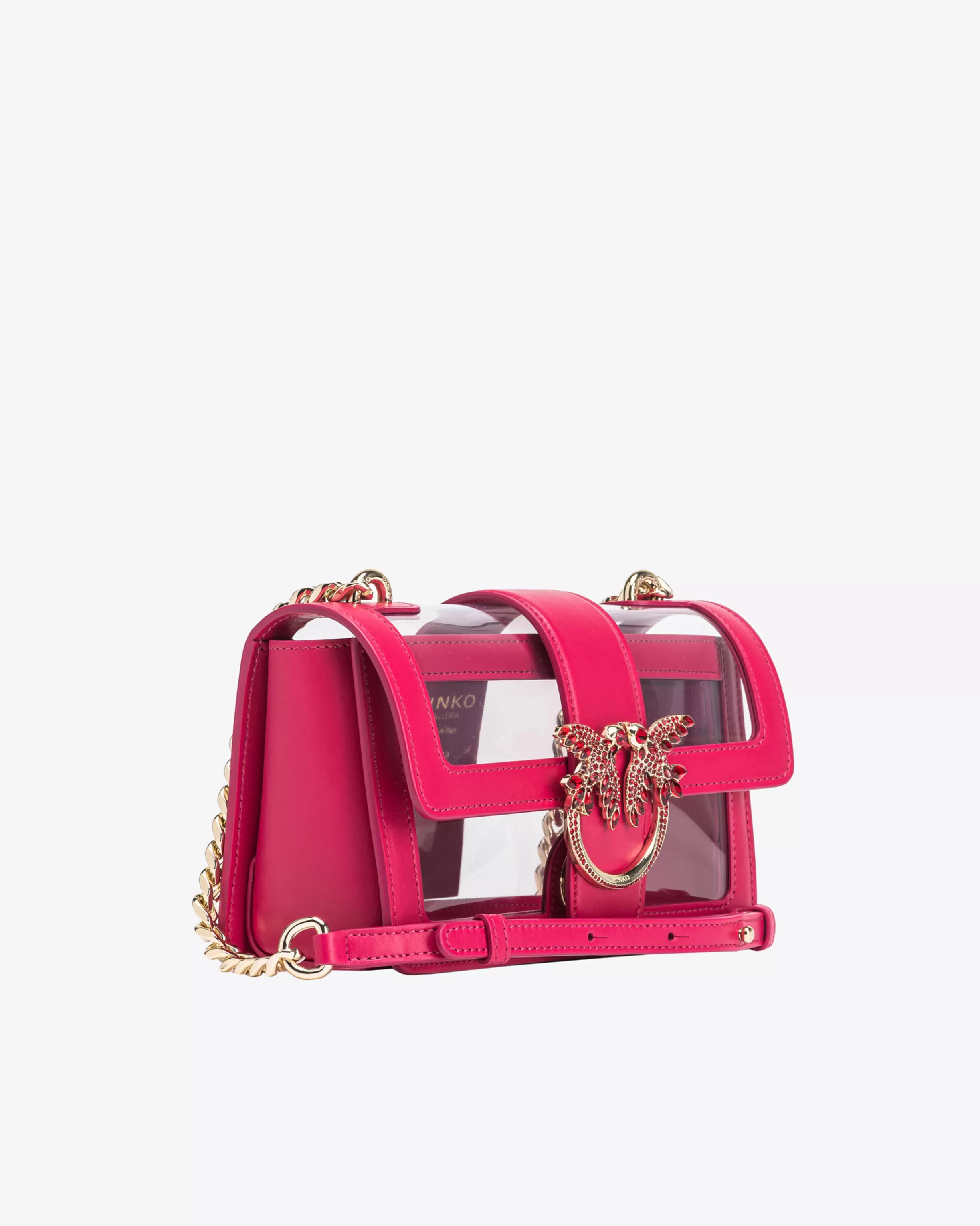 PINKO Galleria Mini Love Bag One Light in transparent material