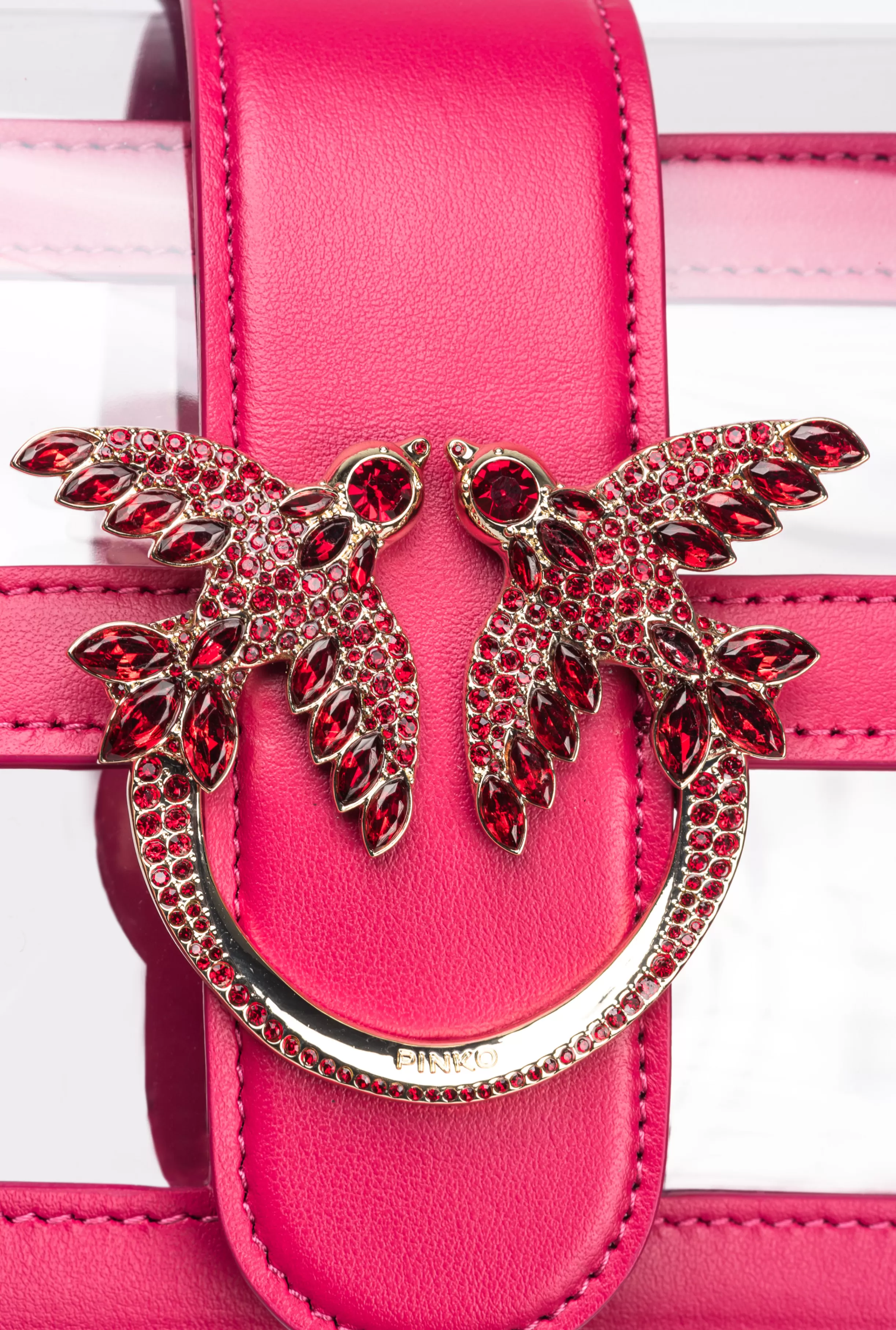 PINKO Galleria Mini Love Bag One Light in transparent material