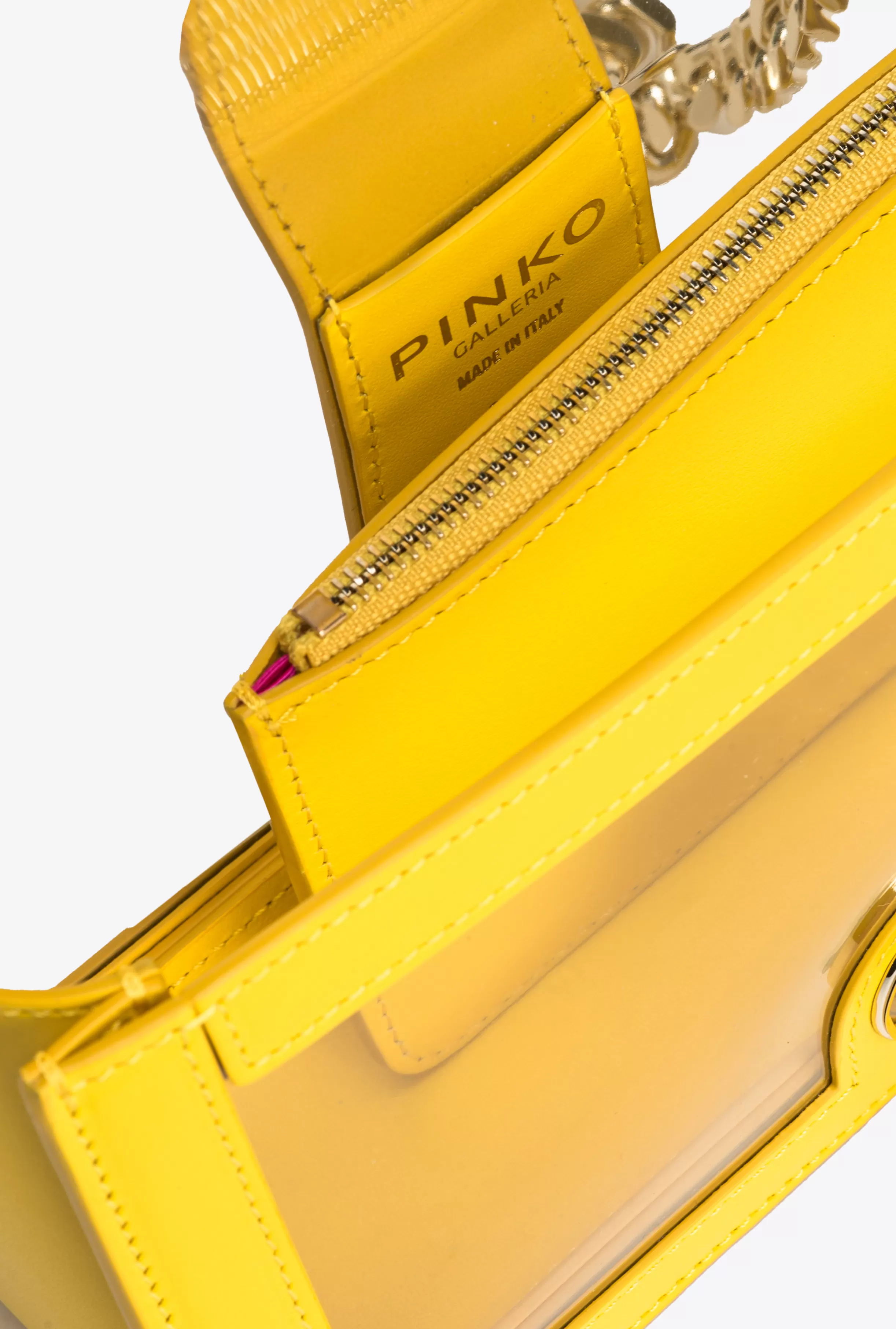 PINKO Galleria Mini Love Bag One Light in transparent material