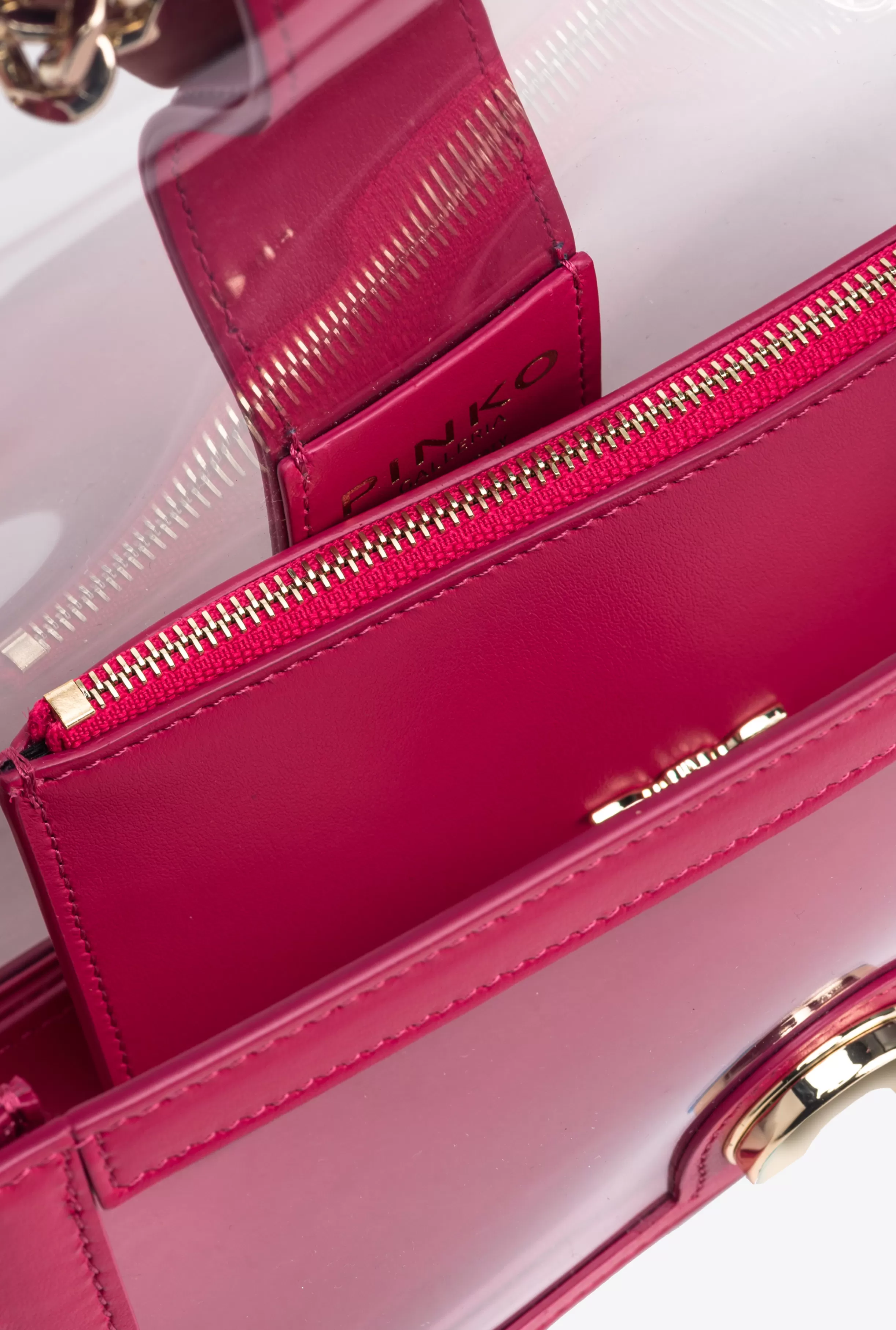 PINKO Galleria Mini Love Bag One Light in transparent material