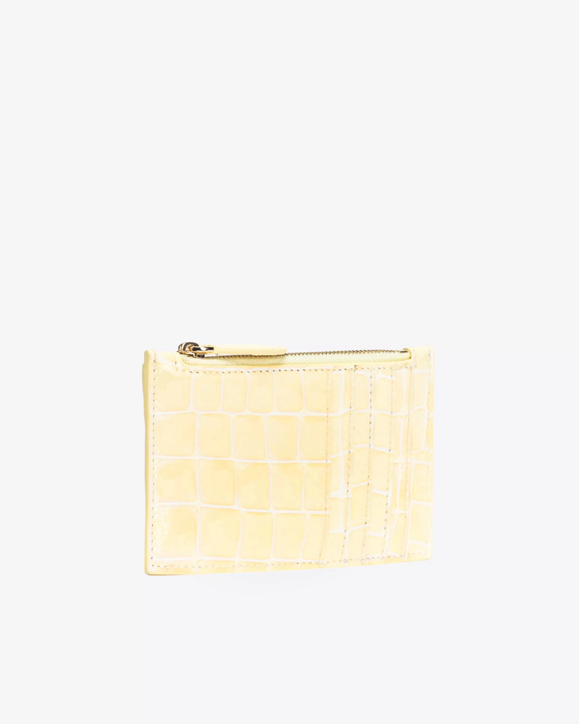 PINKO Galleria shiny croc-print card holder