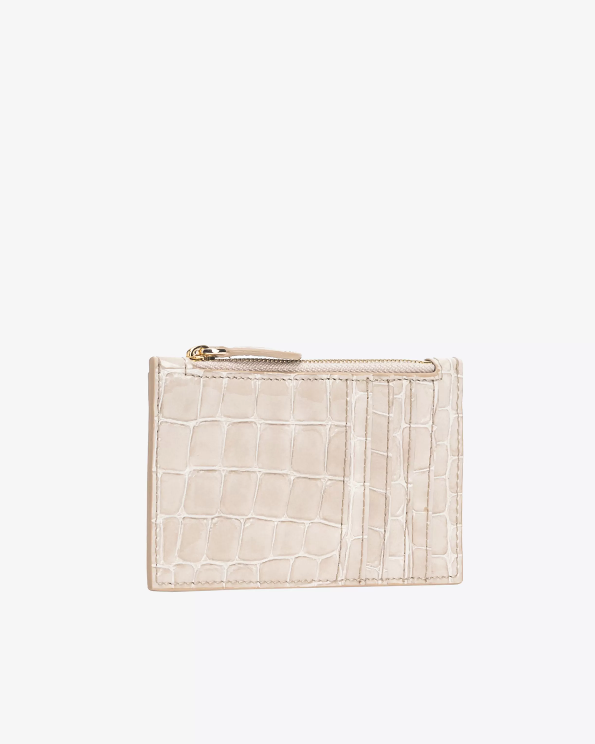 PINKO Galleria shiny croc-print card holder