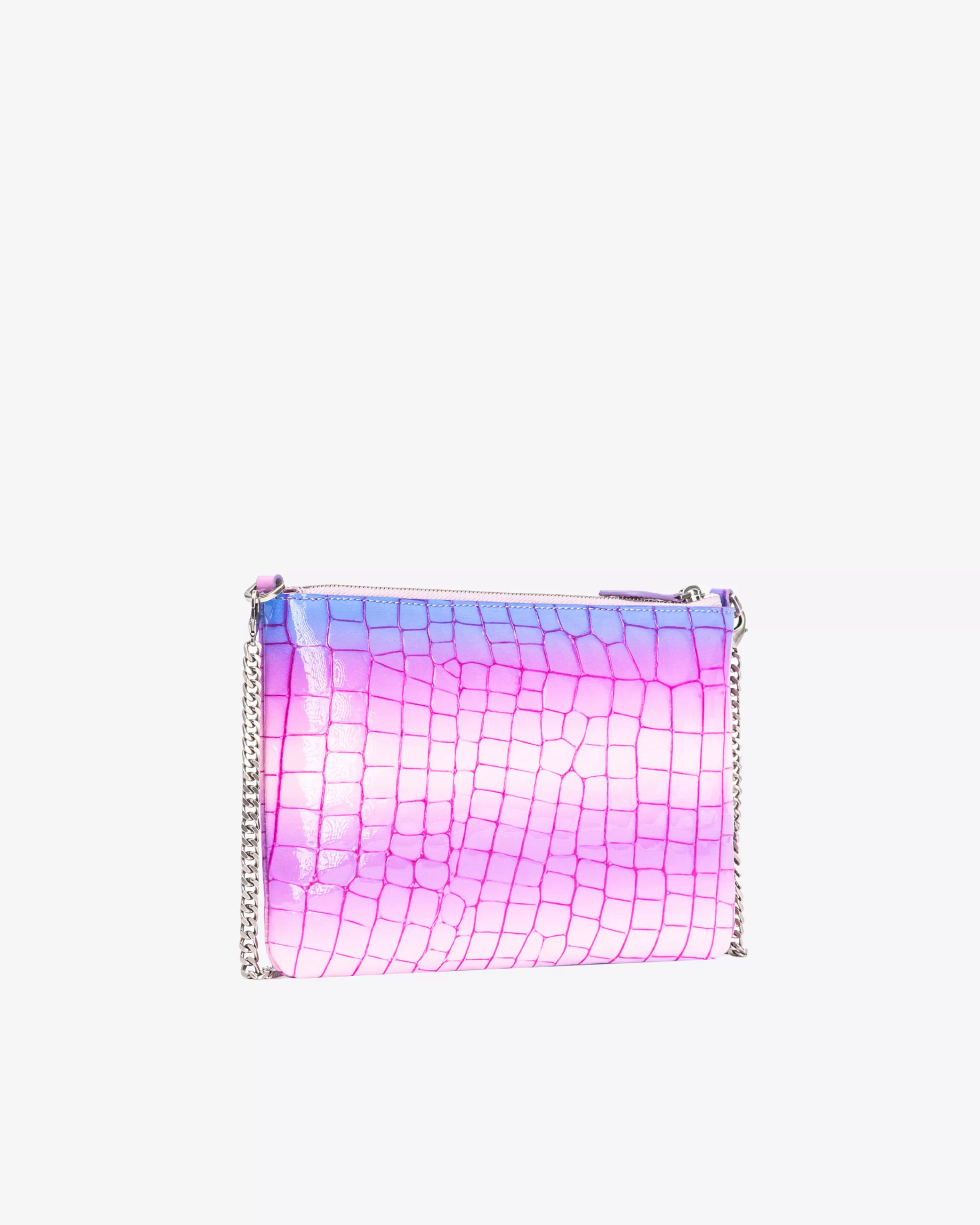 PINKO Galleria shiny fade-effect croc-print Classic Flat Love Bag