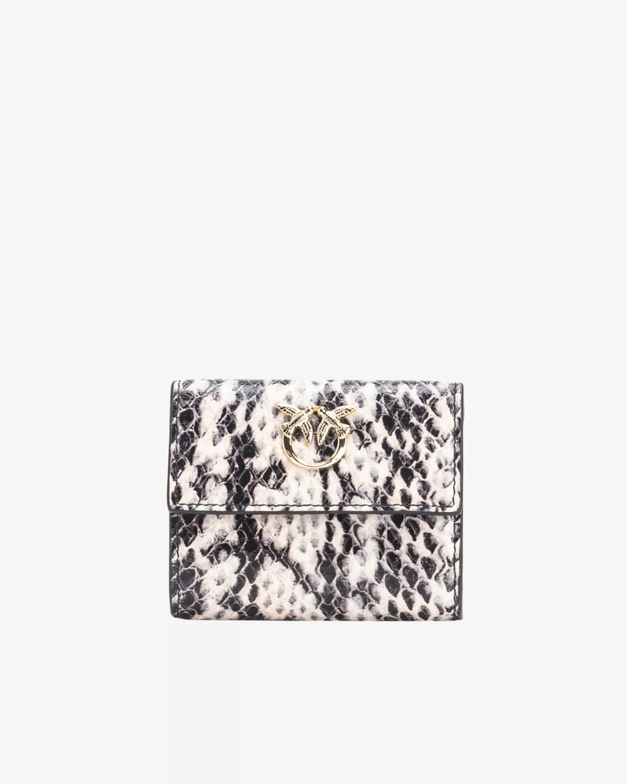 PINKO Galleria small wallet in reptile-print leather