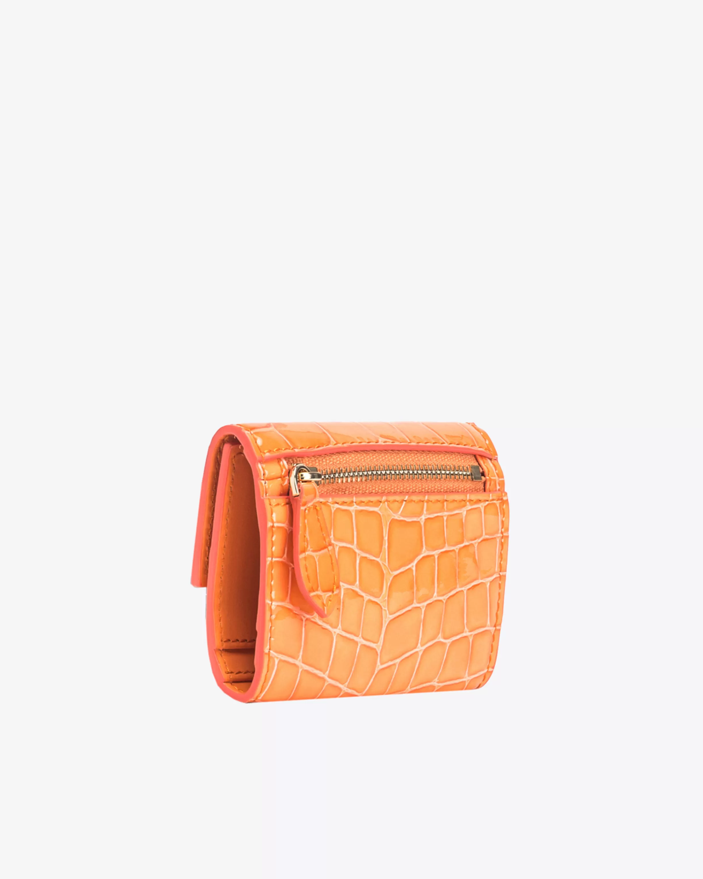 PINKO Galleria small wallet in shiny coloured crocodile-print leather