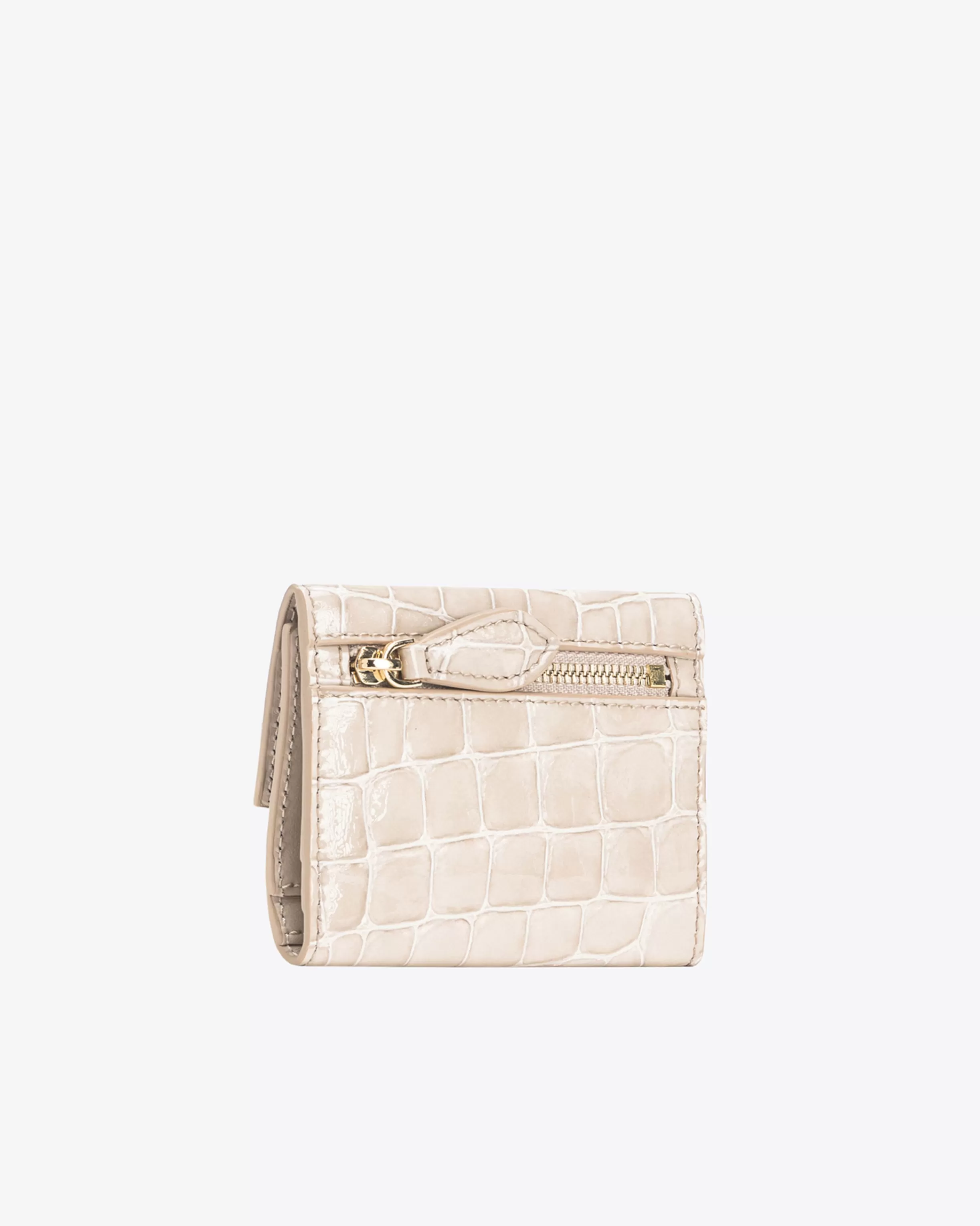 PINKO Galleria small wallet in shiny croc-print leather