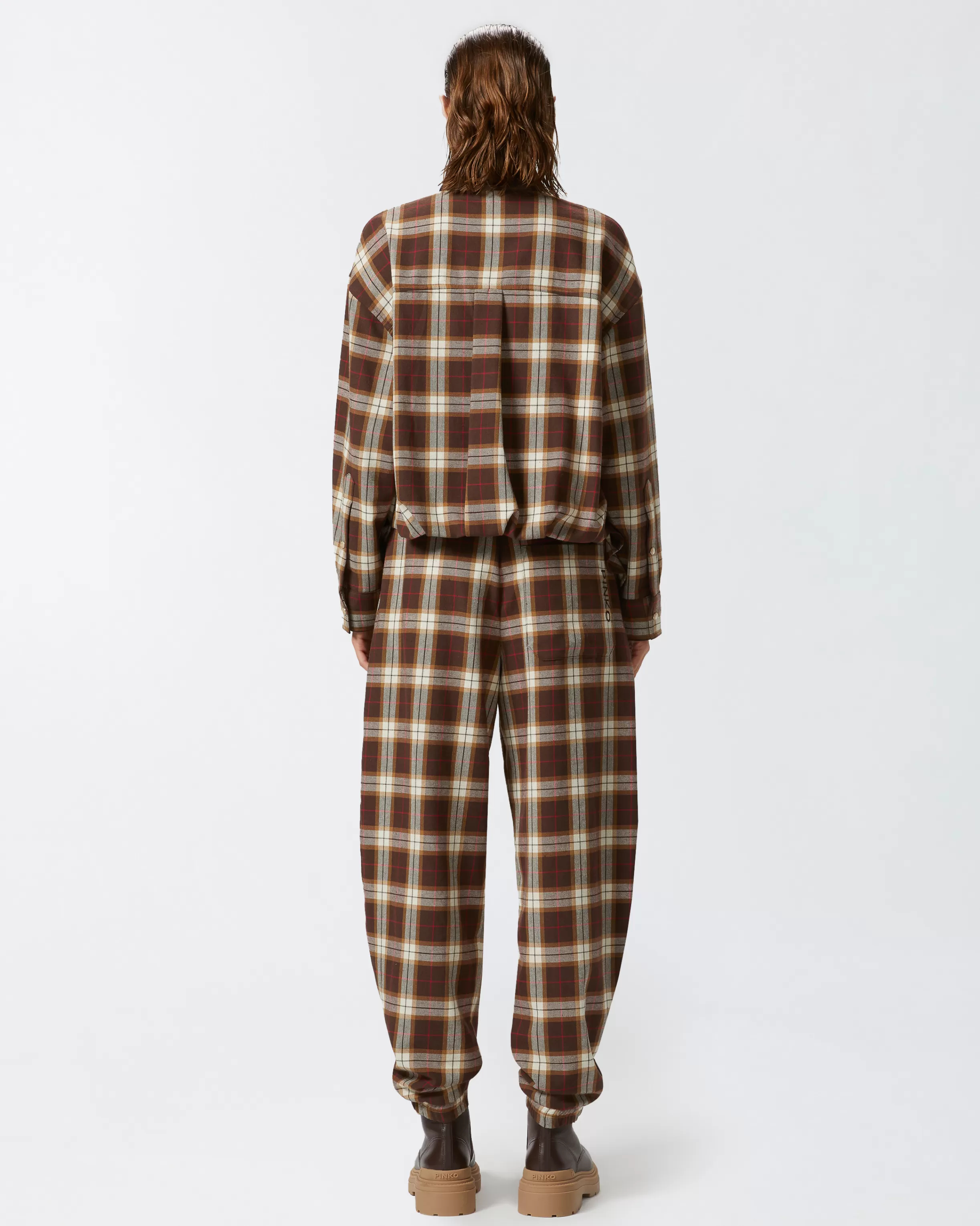 plaid_balloon_trousers_2.webp PINKO Plaid balloon trousers