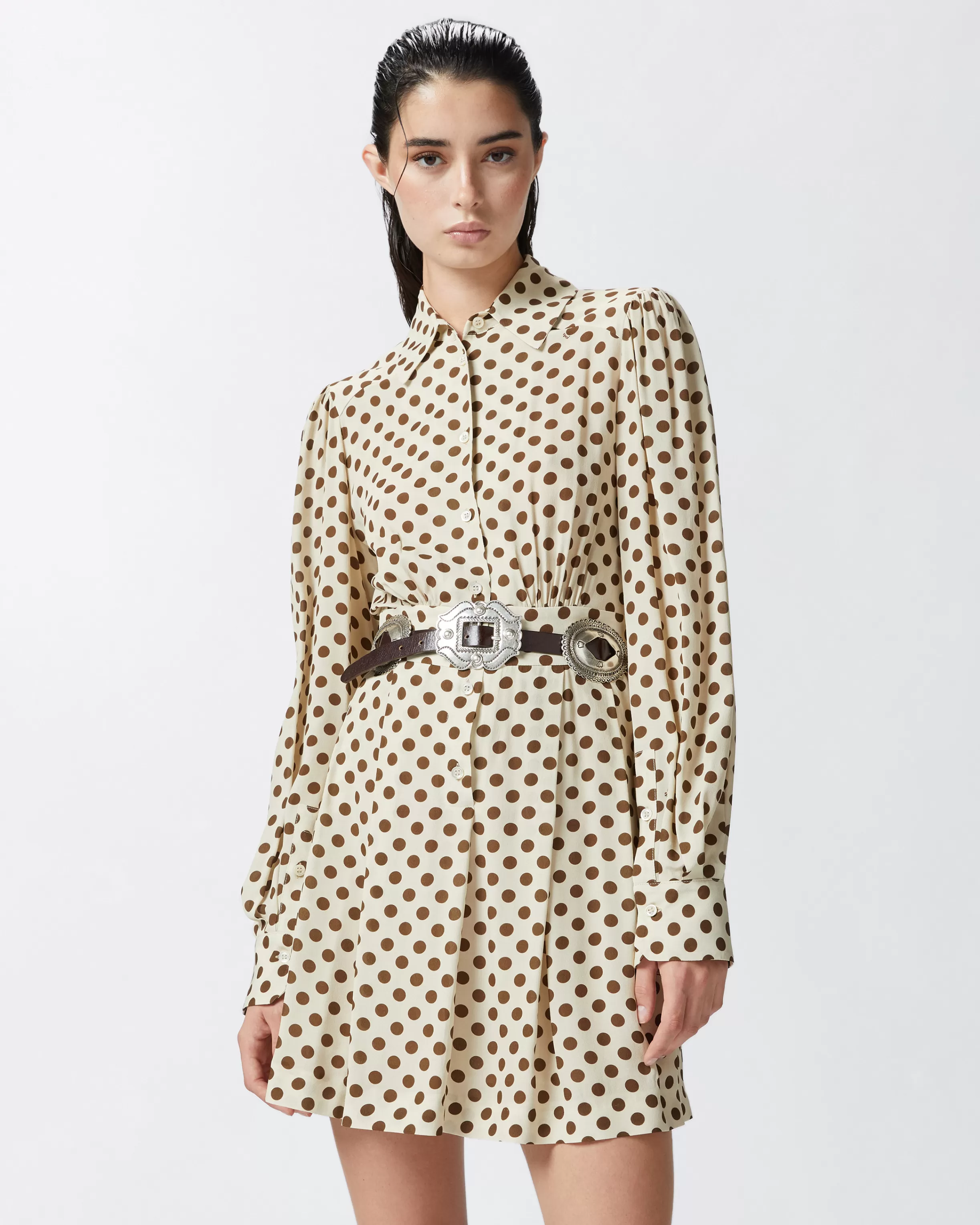 PINKO Polka dot shirt dress