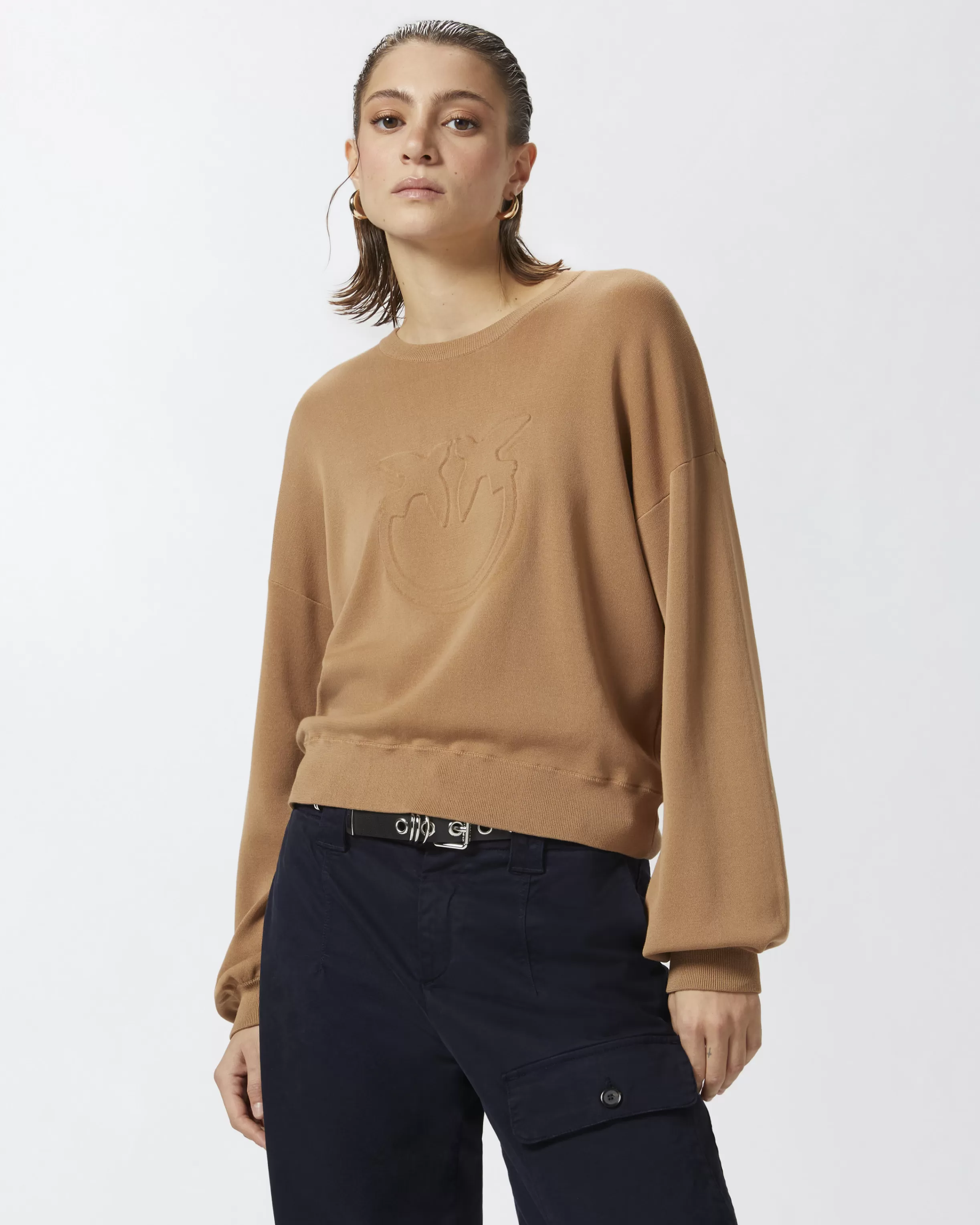 PINKO Pullover with Love Birds logo