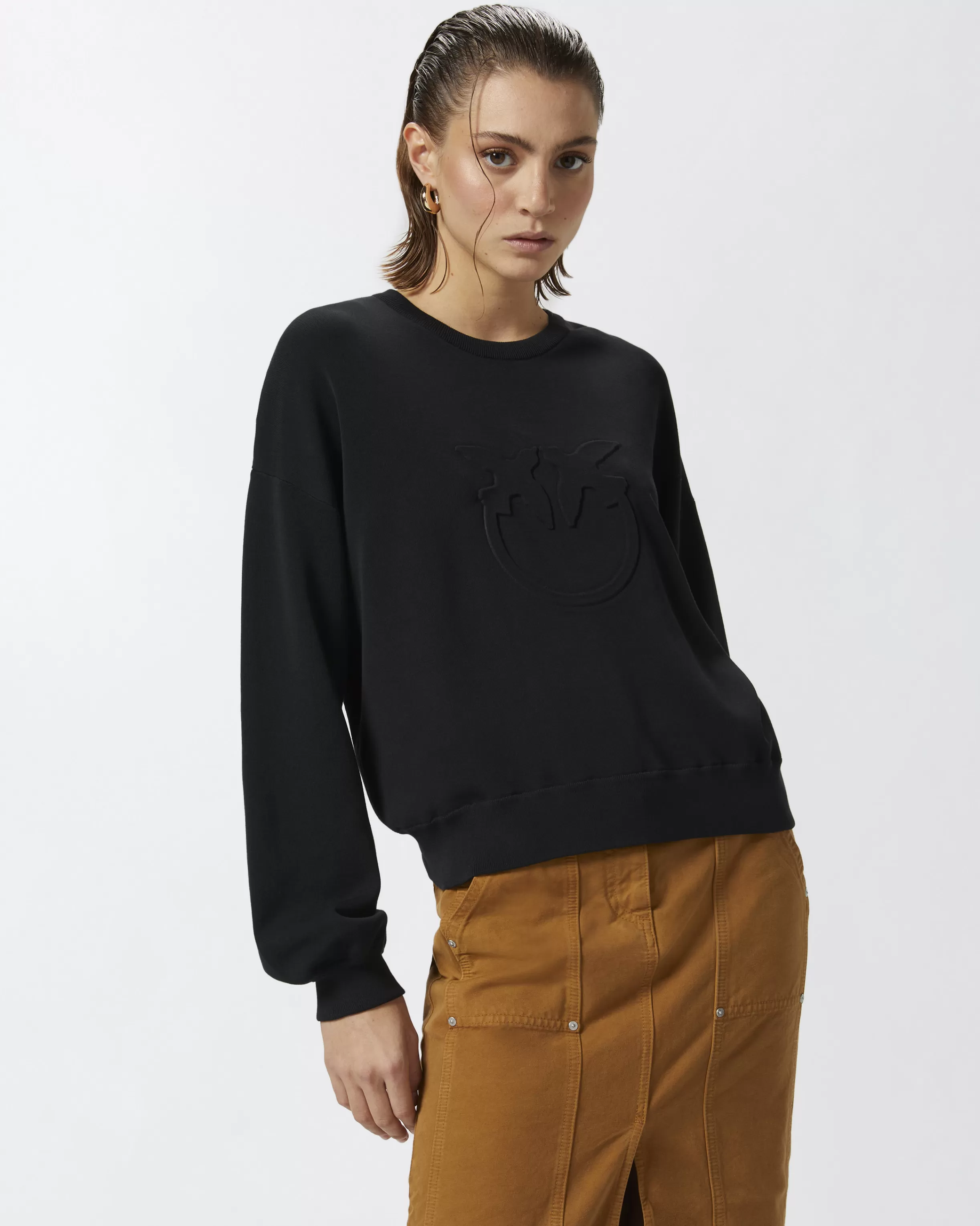 PINKO Pullover with Love Birds logo