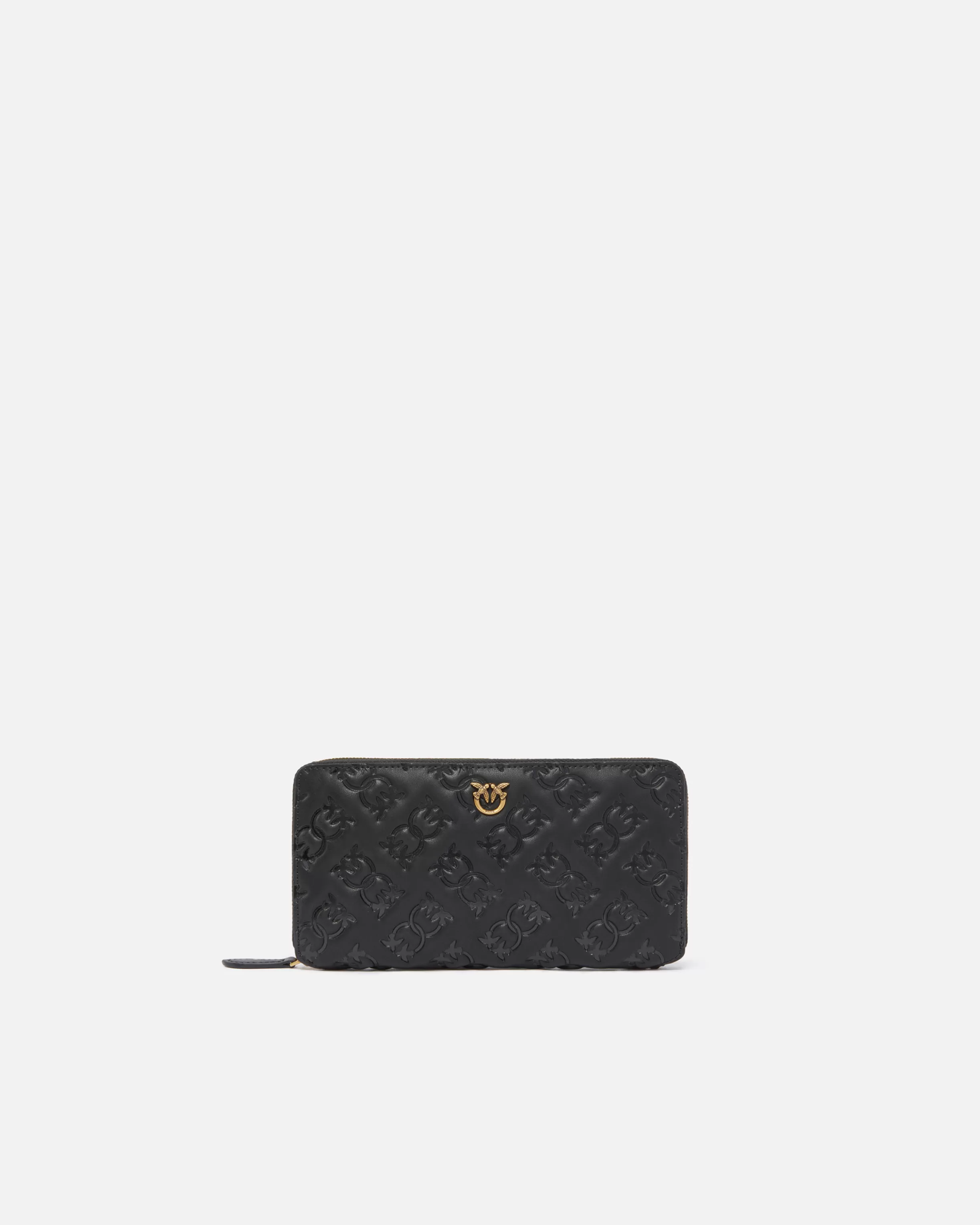 PINKO Rectangular leather monogram wallet