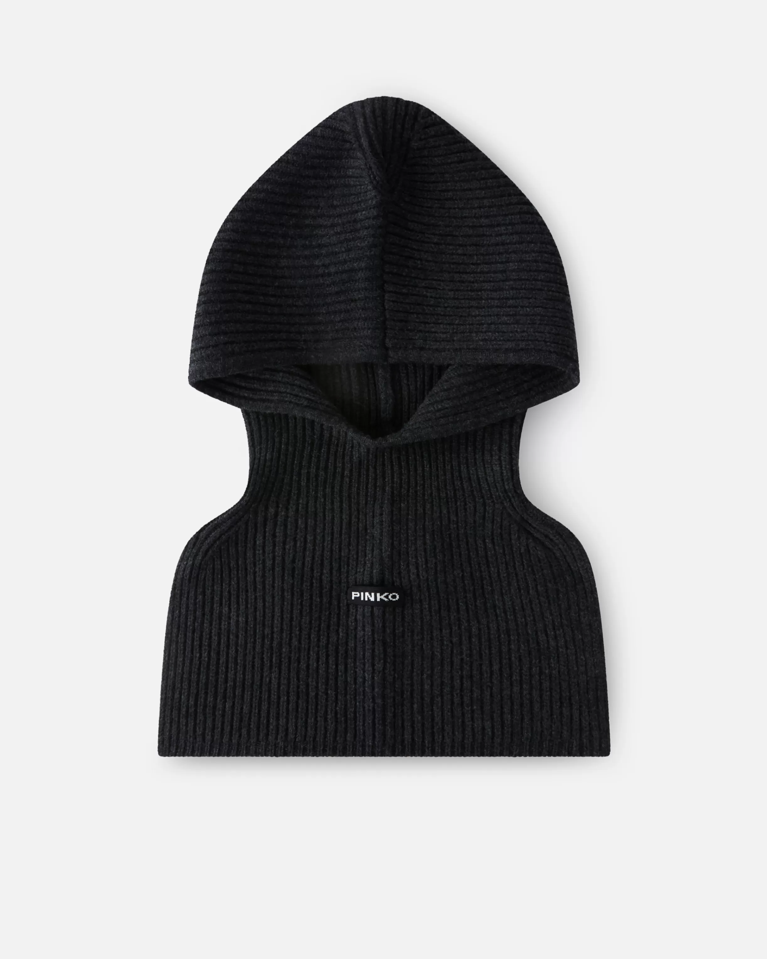 PINKO Ribbed balaclava beanie