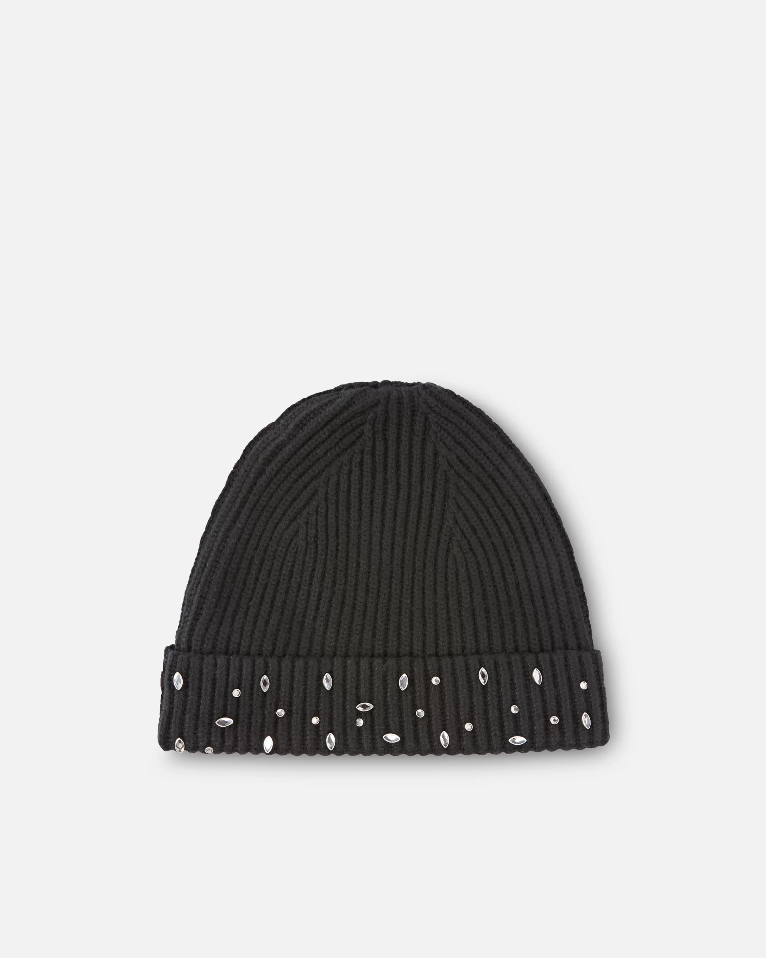 PINKO Ribbed beanie with crystals