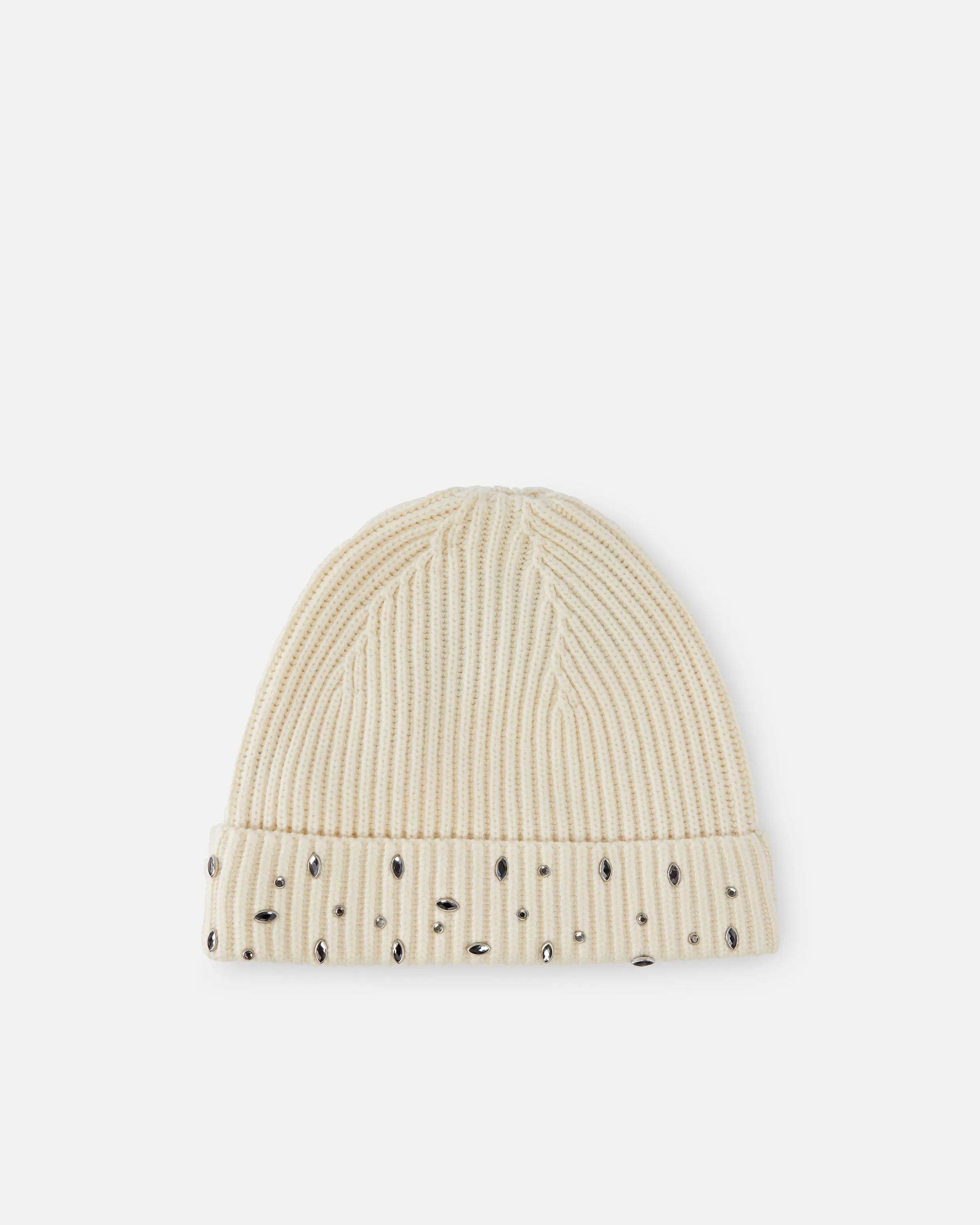 PINKO Ribbed beanie with crystals