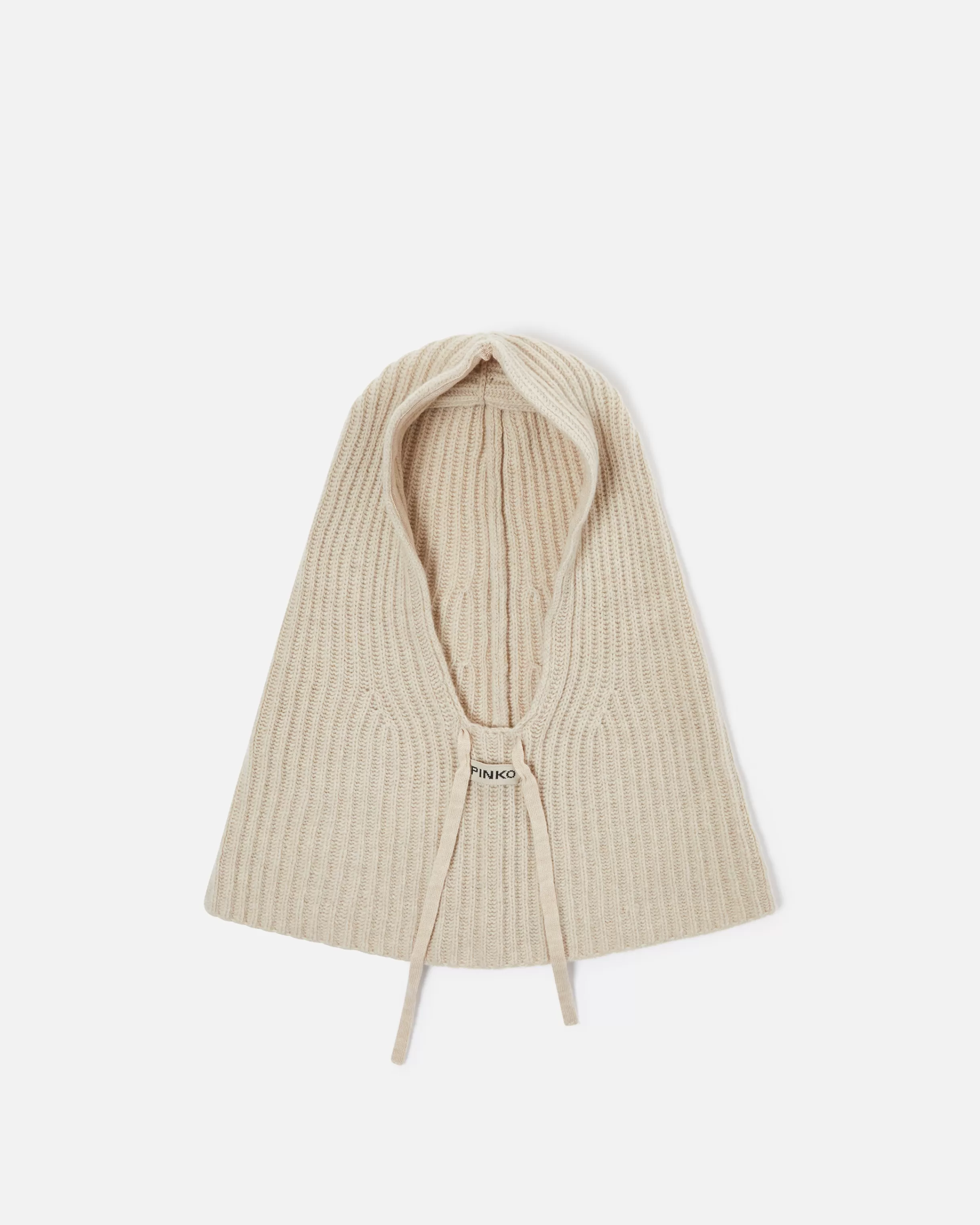 PINKO Ribbed cashmere-blend balaclava