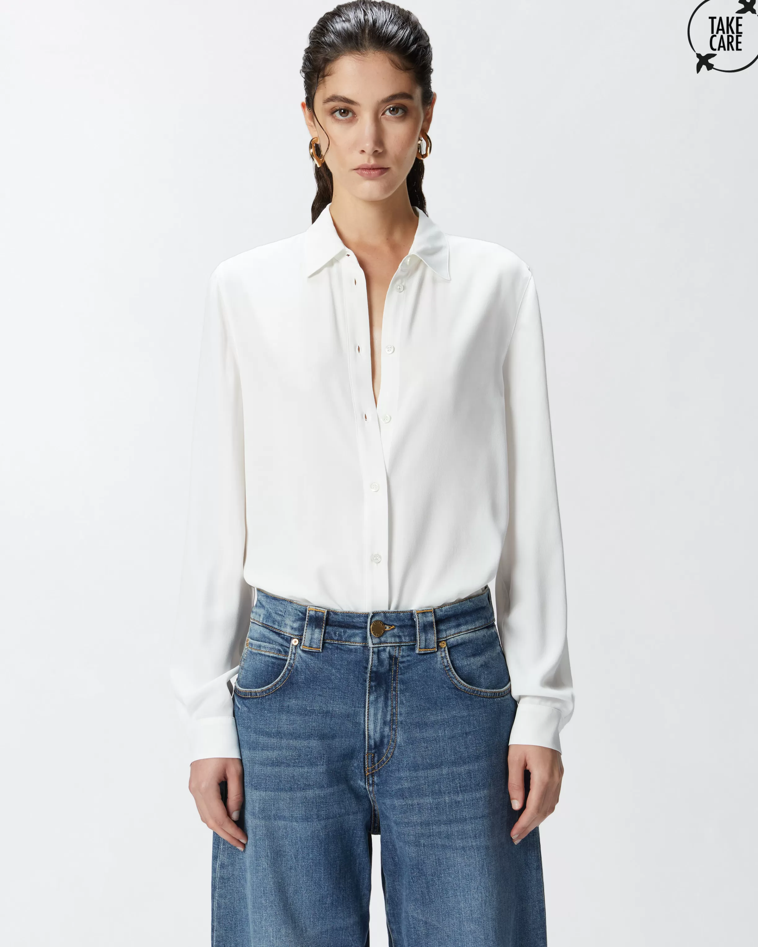 PINKO Shirt in silk-blend crepe de Chine