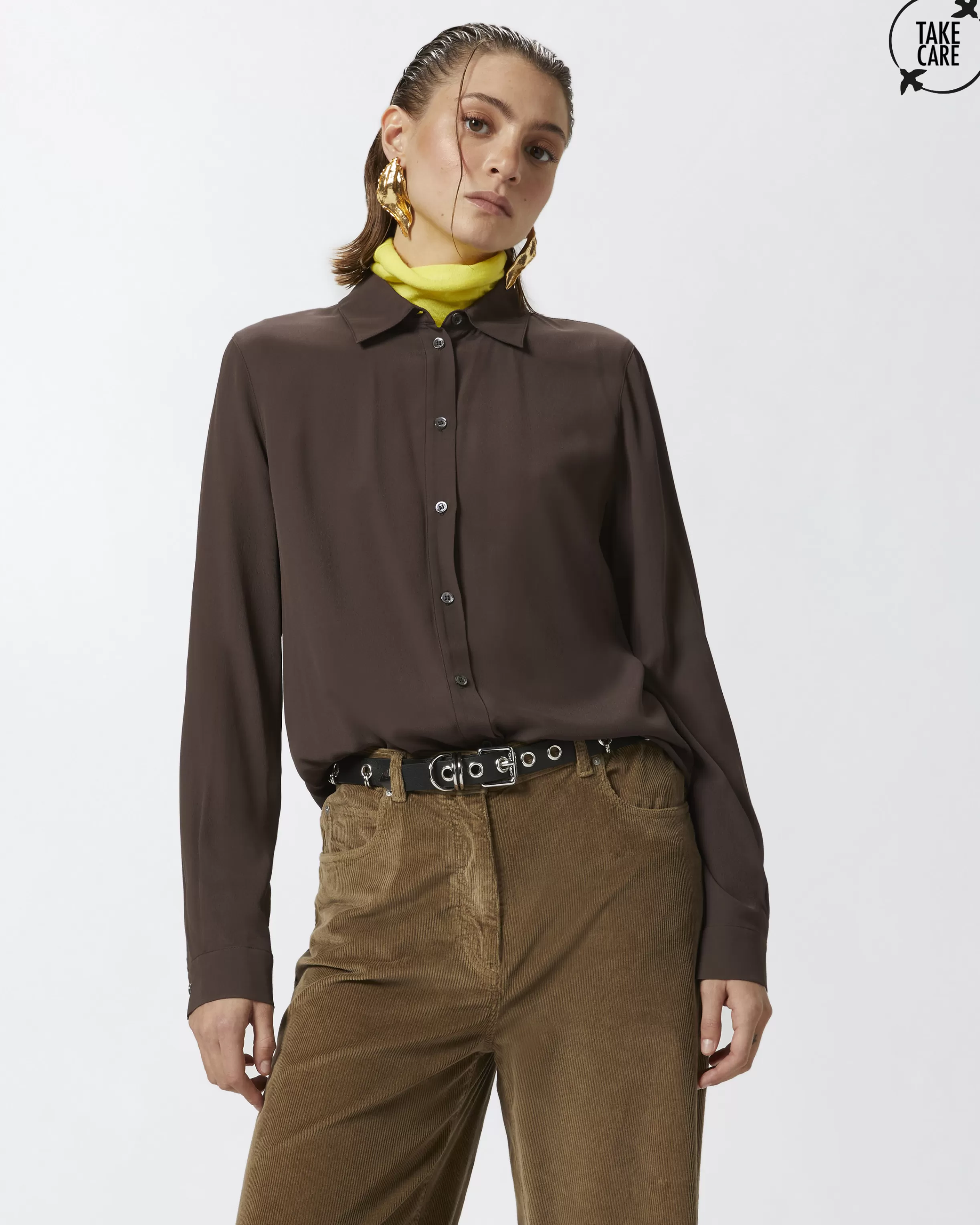 PINKO Shirt in silk-blend crepe de Chine