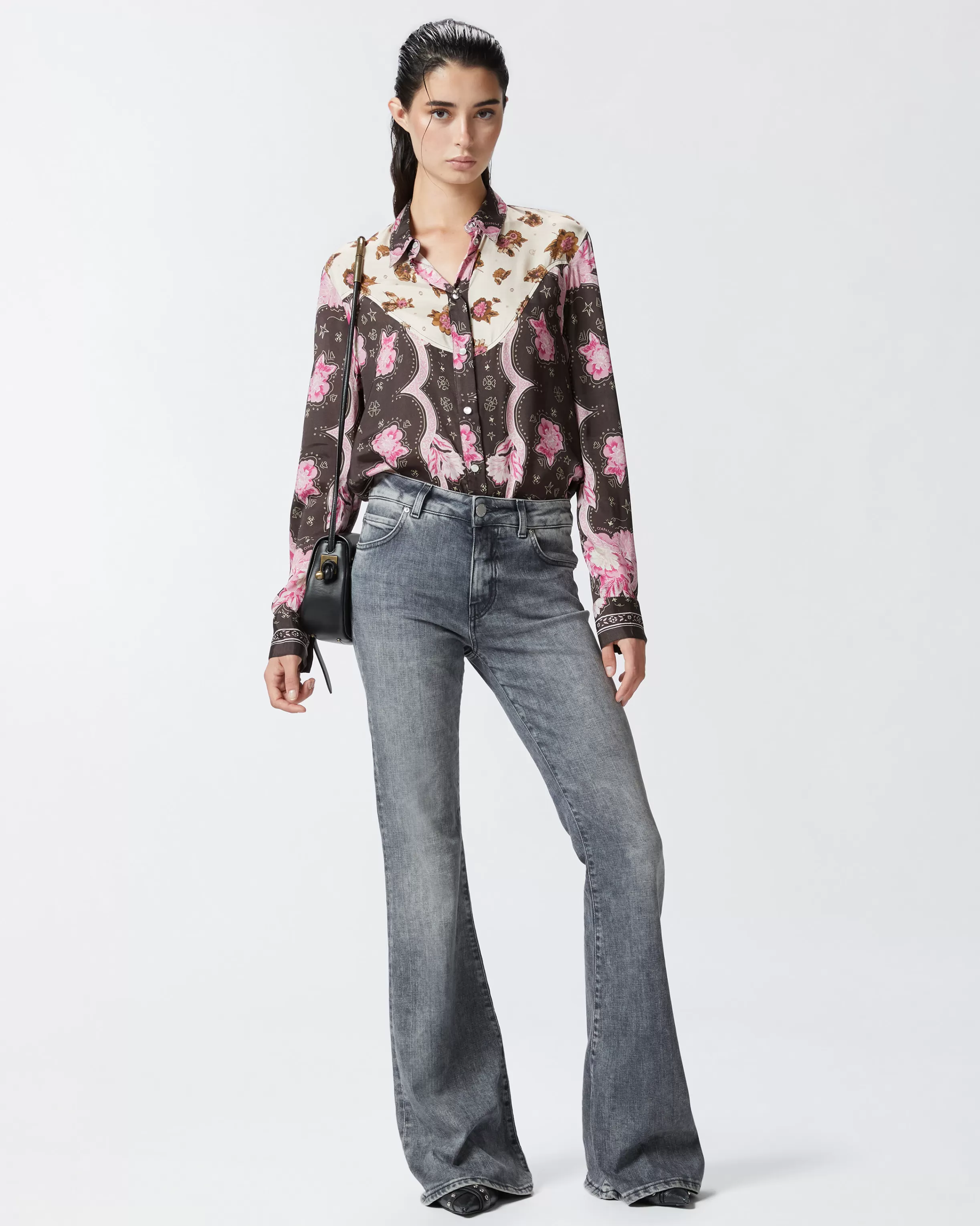 PINKO Shirt with floral placed print