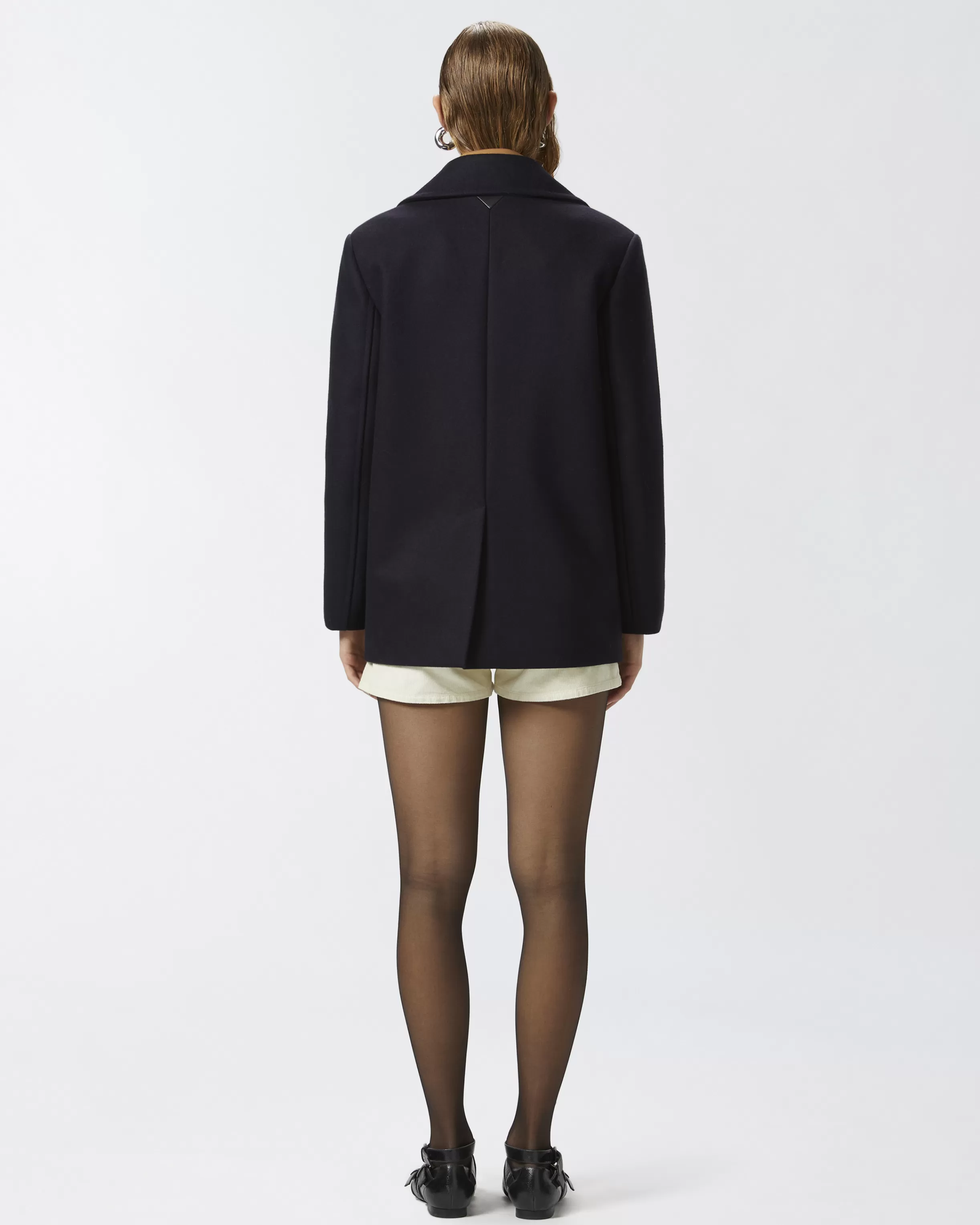 short_doublebreasted_woolblend_pea_coat_2.webp PINKO Short double-breasted wool-blend pea coat