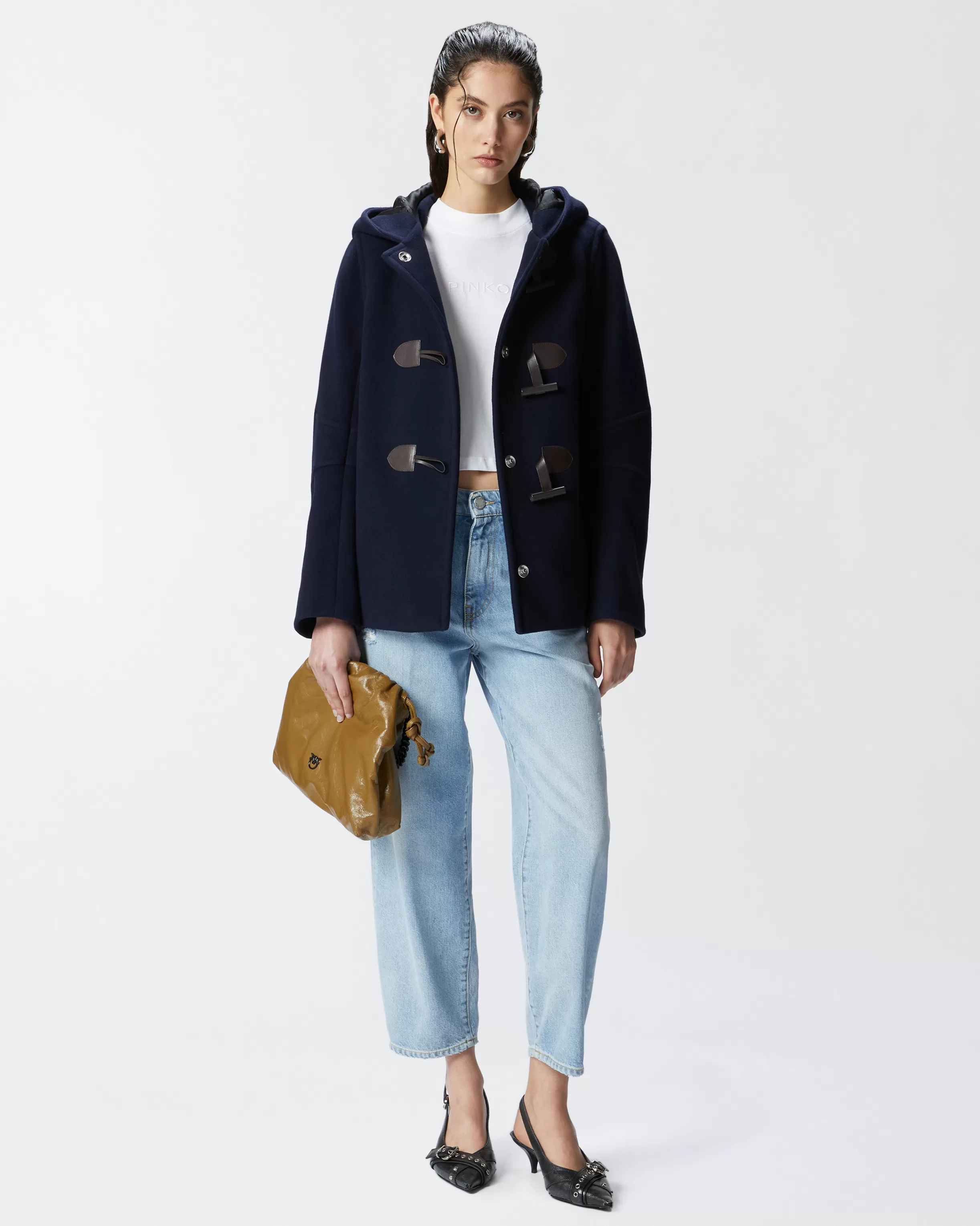 PINKO Short duffle coat with toggles