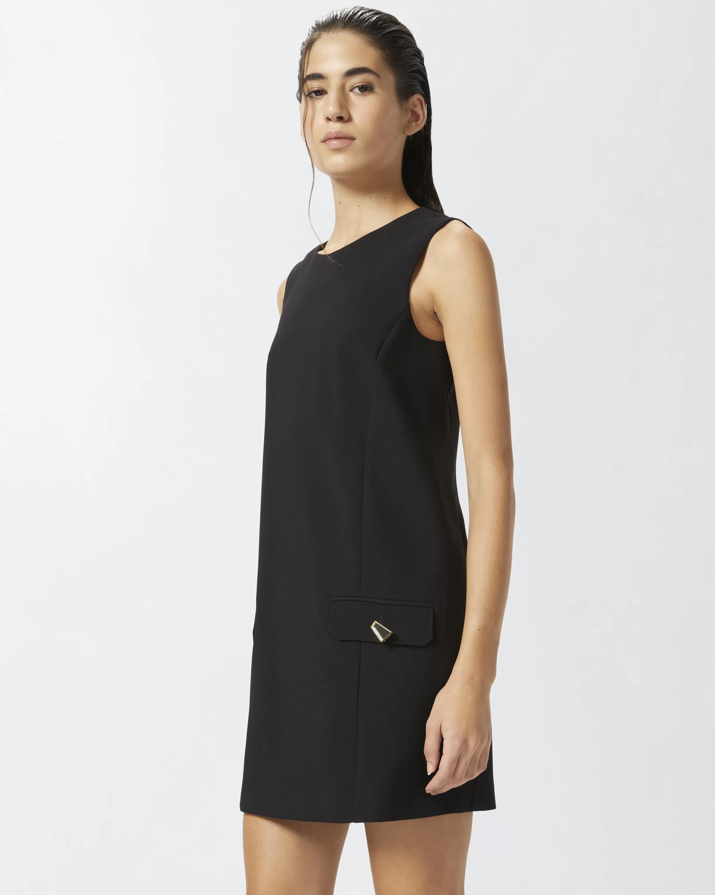 PINKO Short sleeveless dress with front flaps