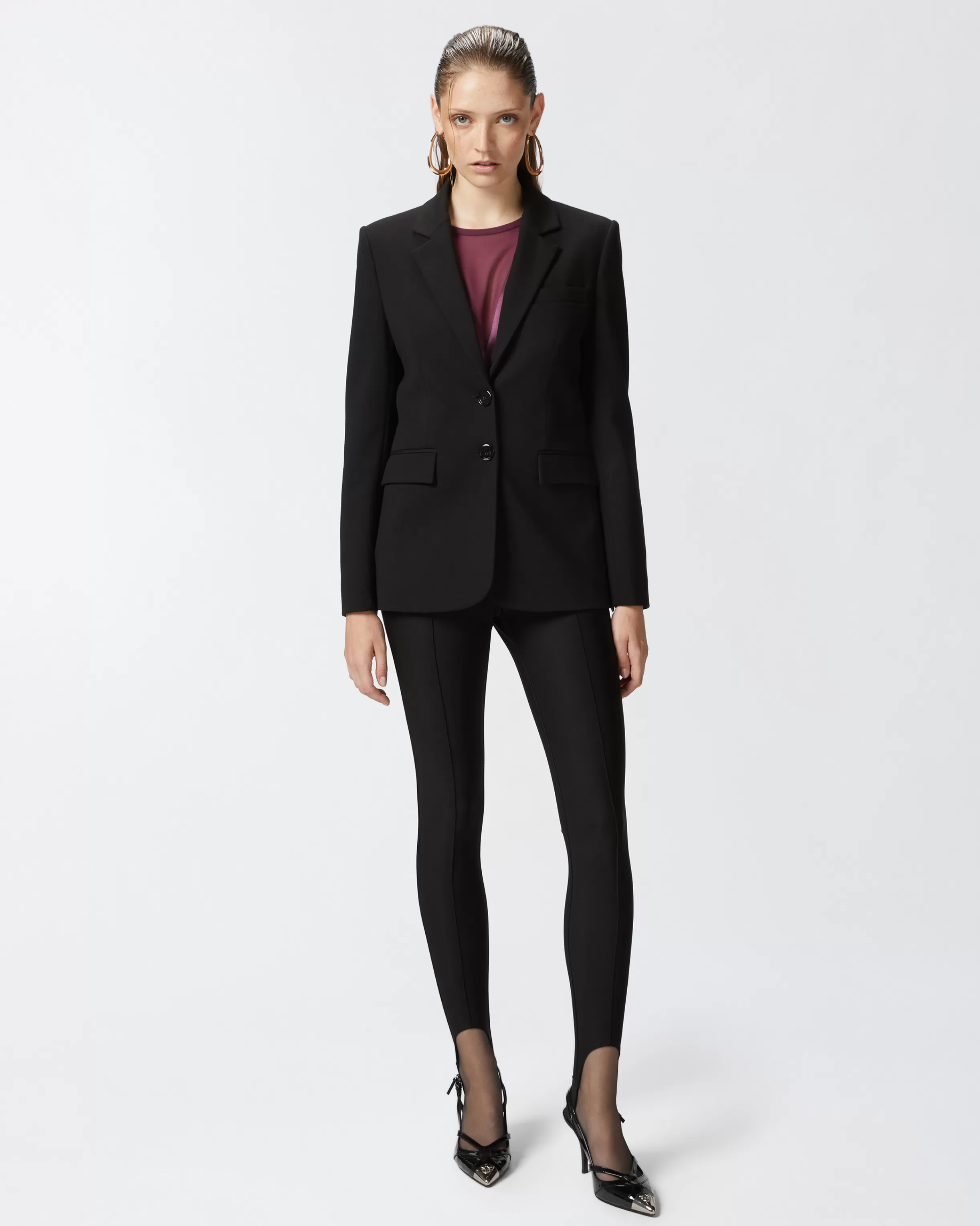 PINKO Single-breasted blazer with structured shoulders