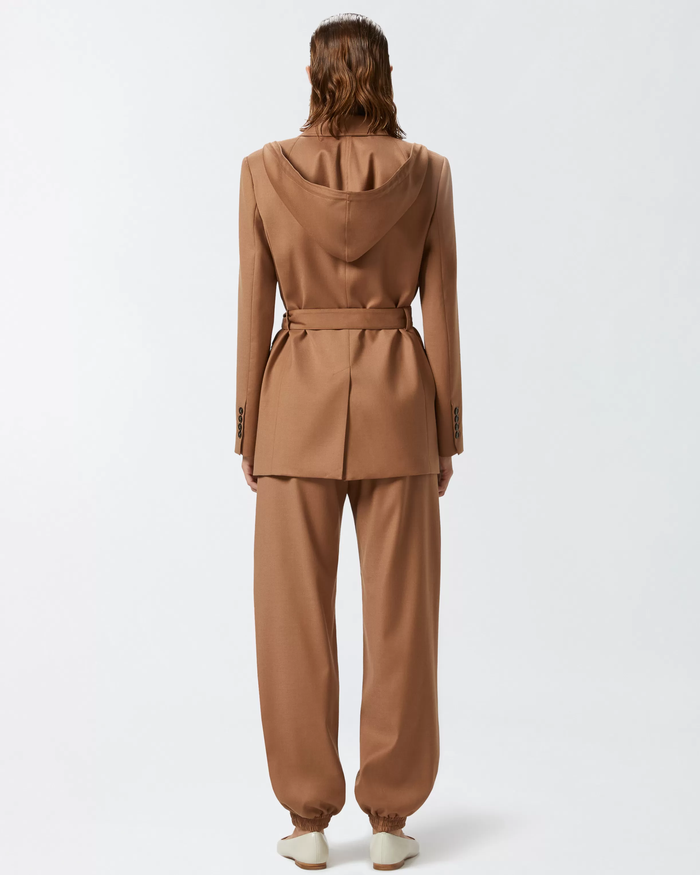 singlebreasted_flannel_blazer_with_hood_and_belt_3-1.webp PINKO Single-breasted flannel blazer with hood and belt