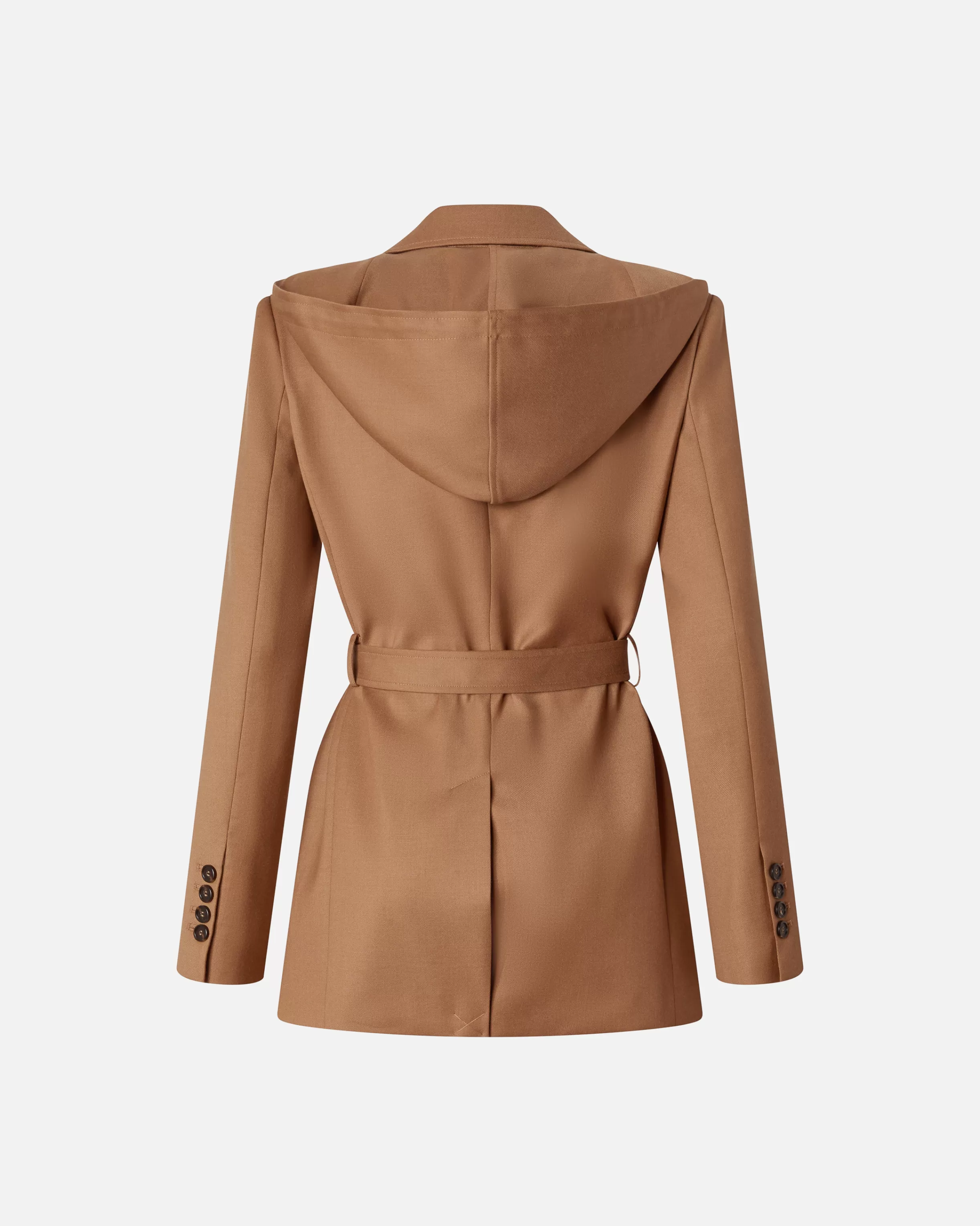 singlebreasted_flannel_blazer_with_hood_and_belt_5-1.webp PINKO Single-breasted flannel blazer with hood and belt