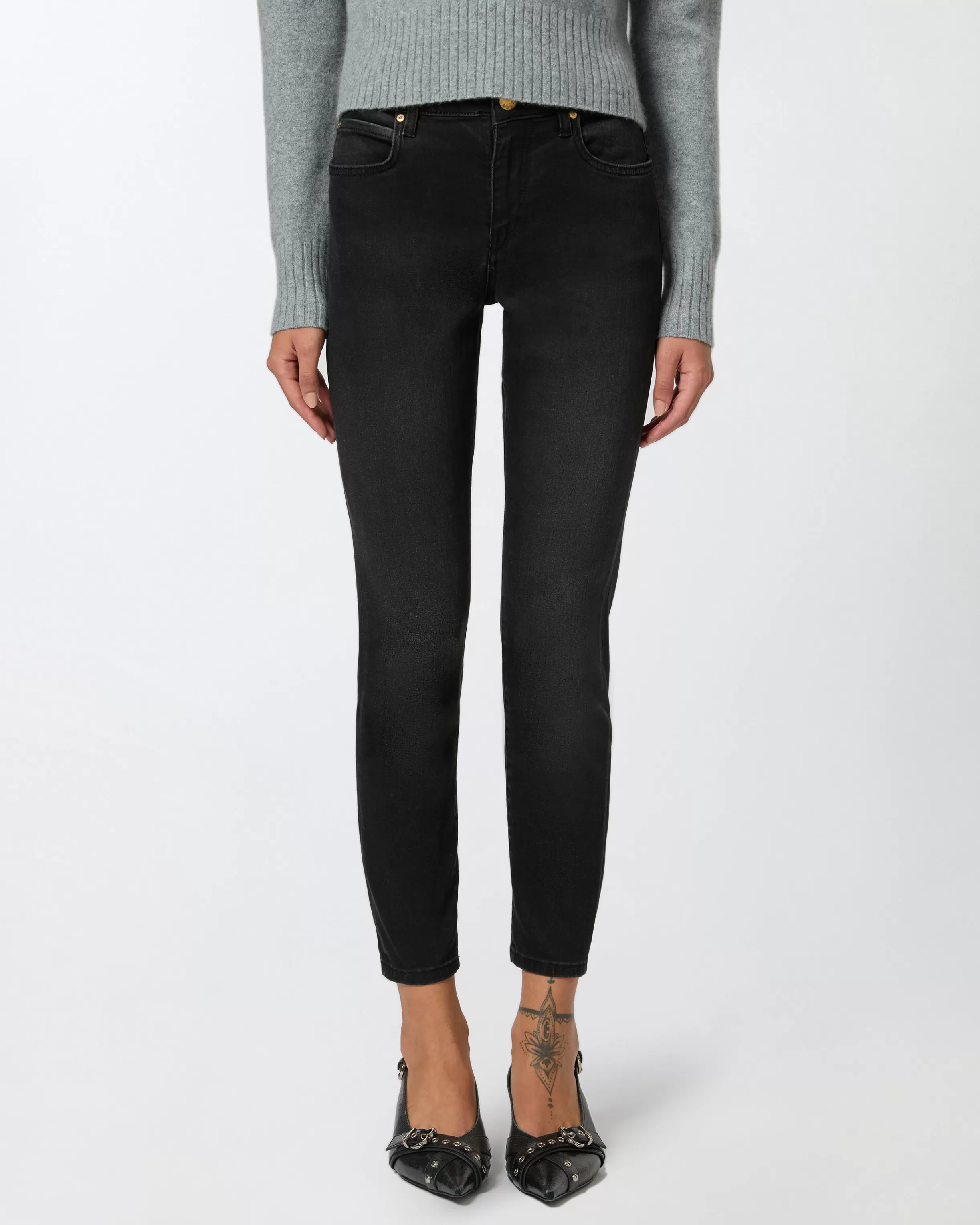 PINKO Skinny black stretch denim jeans