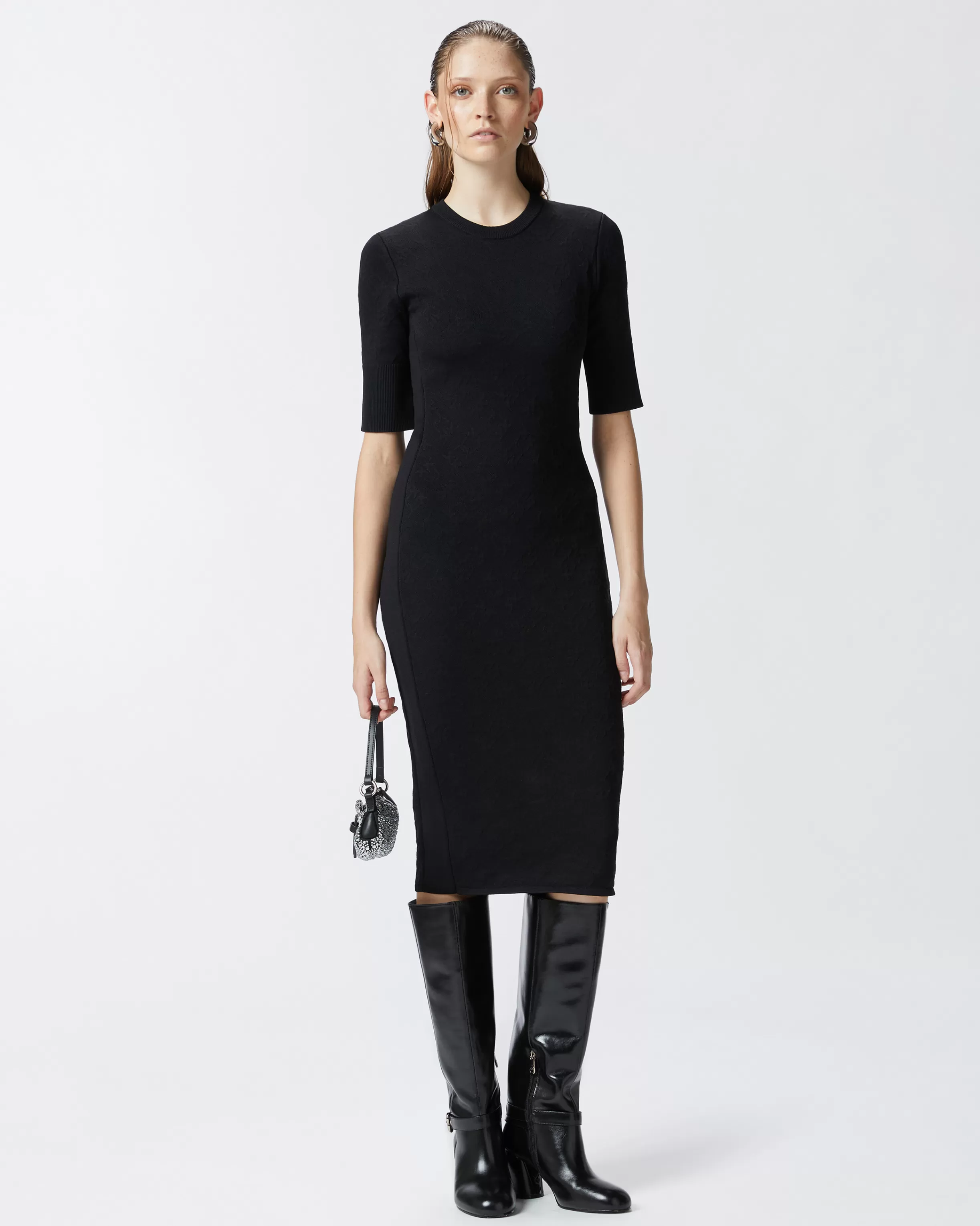 PINKO Slim-fit knit midi dress