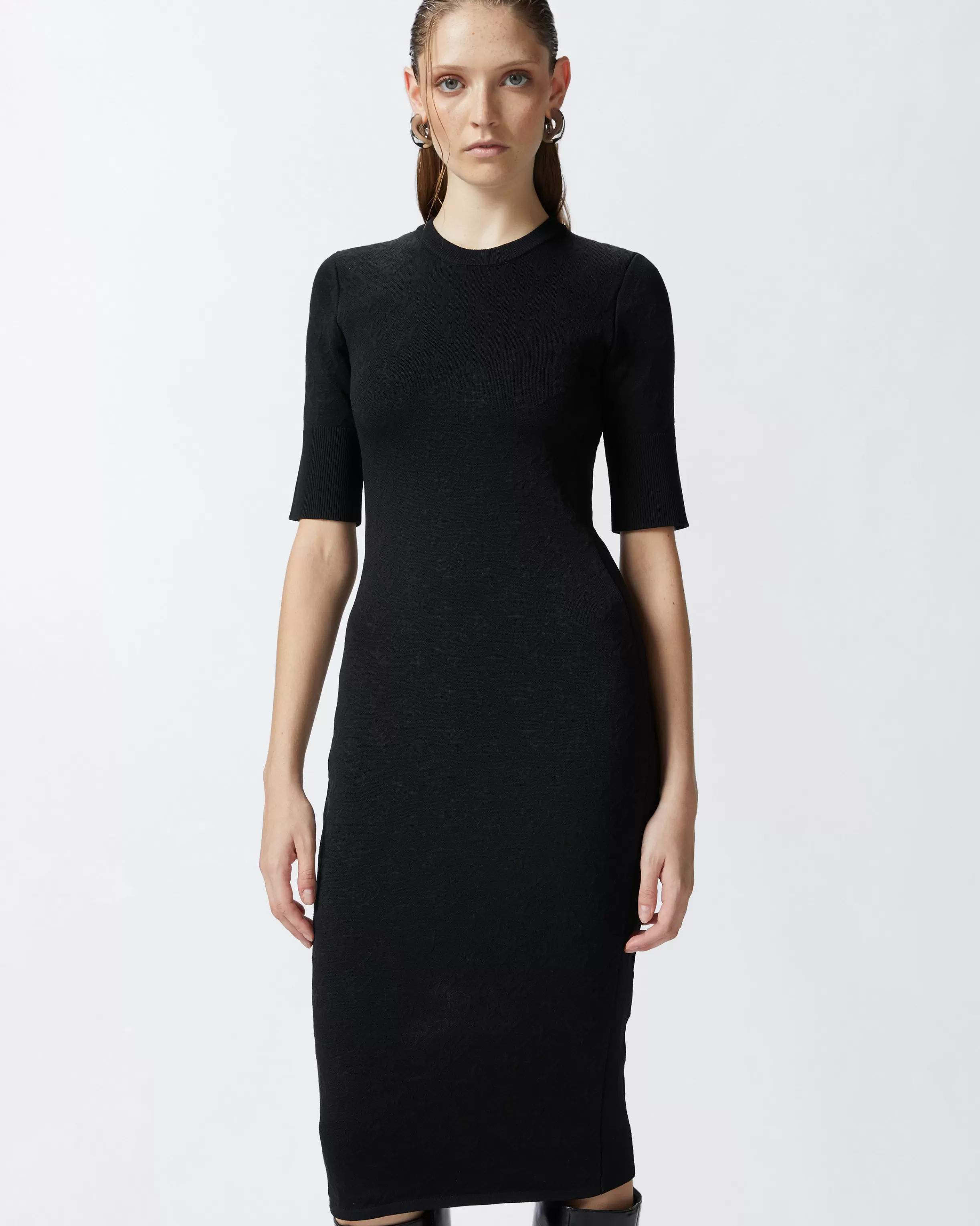 PINKO Slim-fit knit midi dress