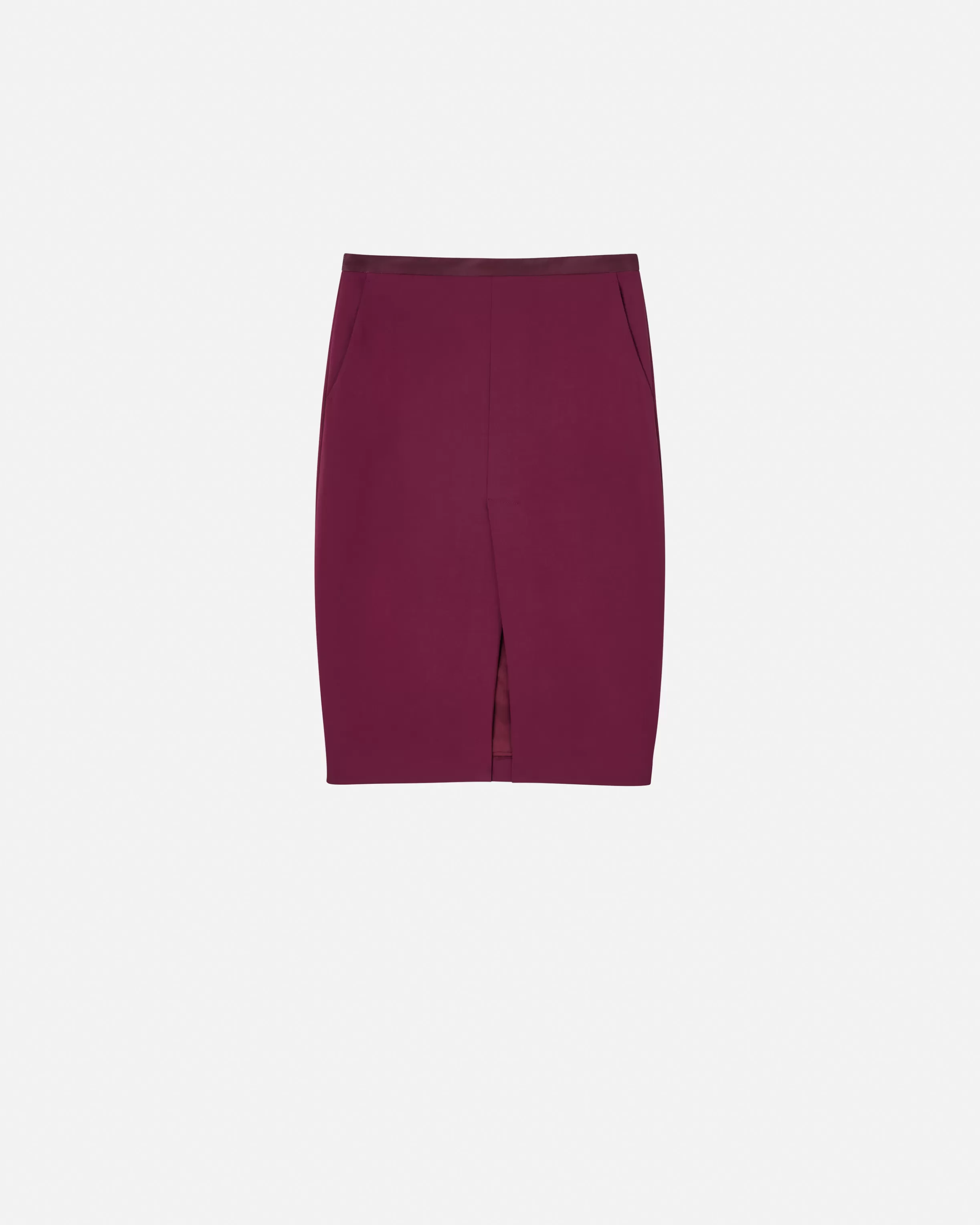 PINKO Slim-fit technical cady skirt