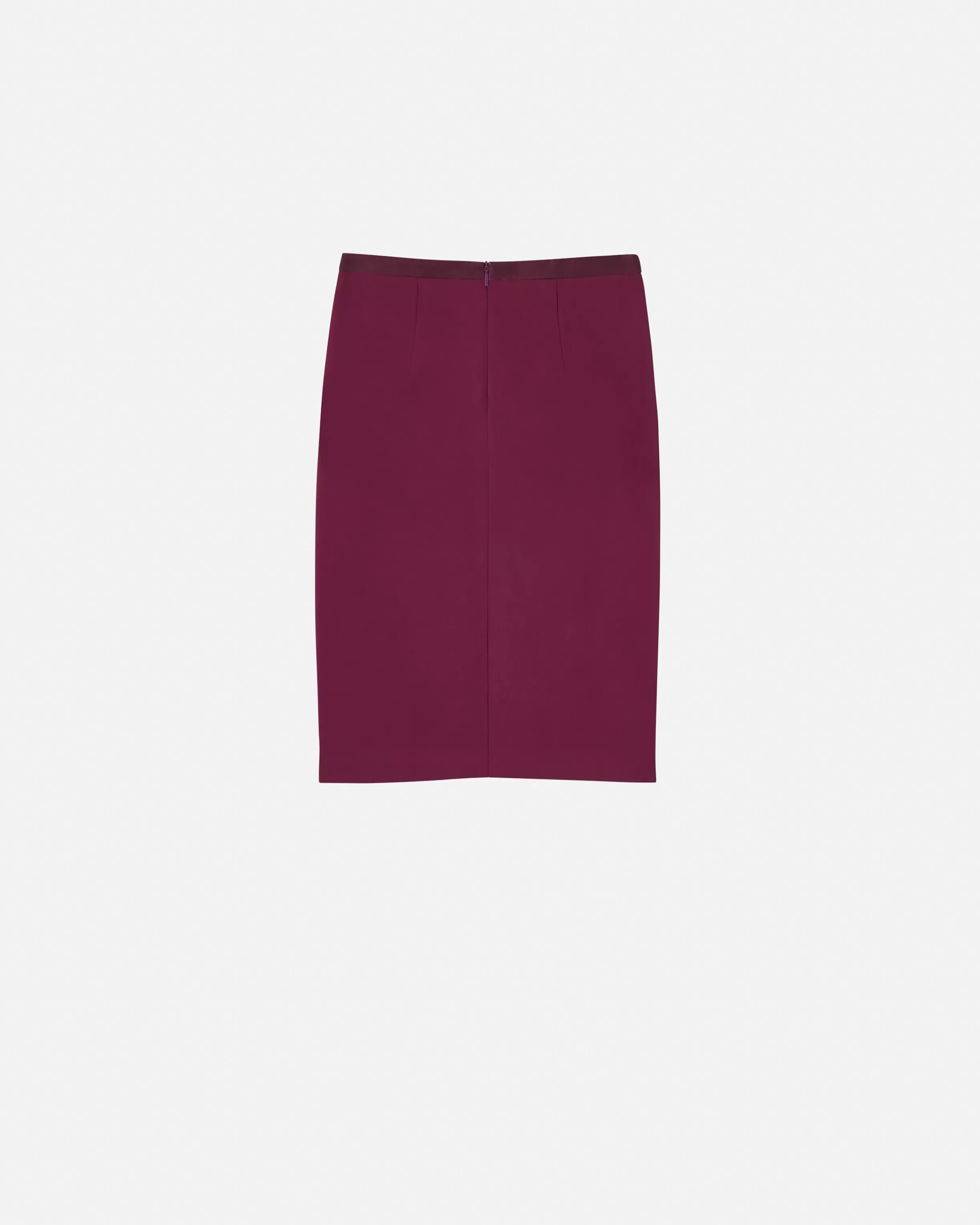 PINKO Slim-fit technical cady skirt