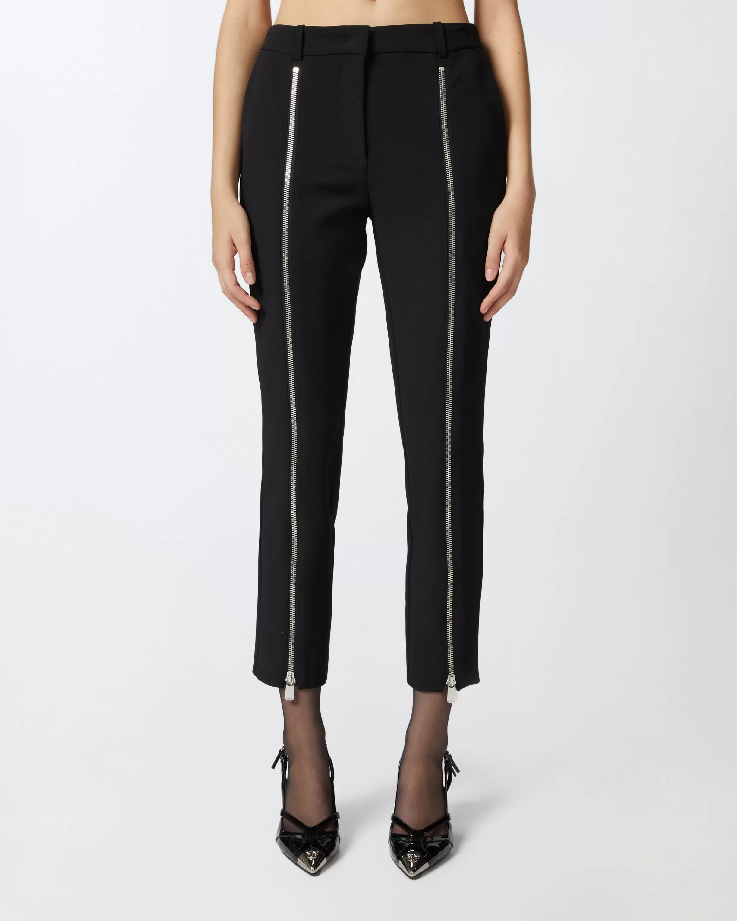 PINKO Slim-fit trousers with metal zip