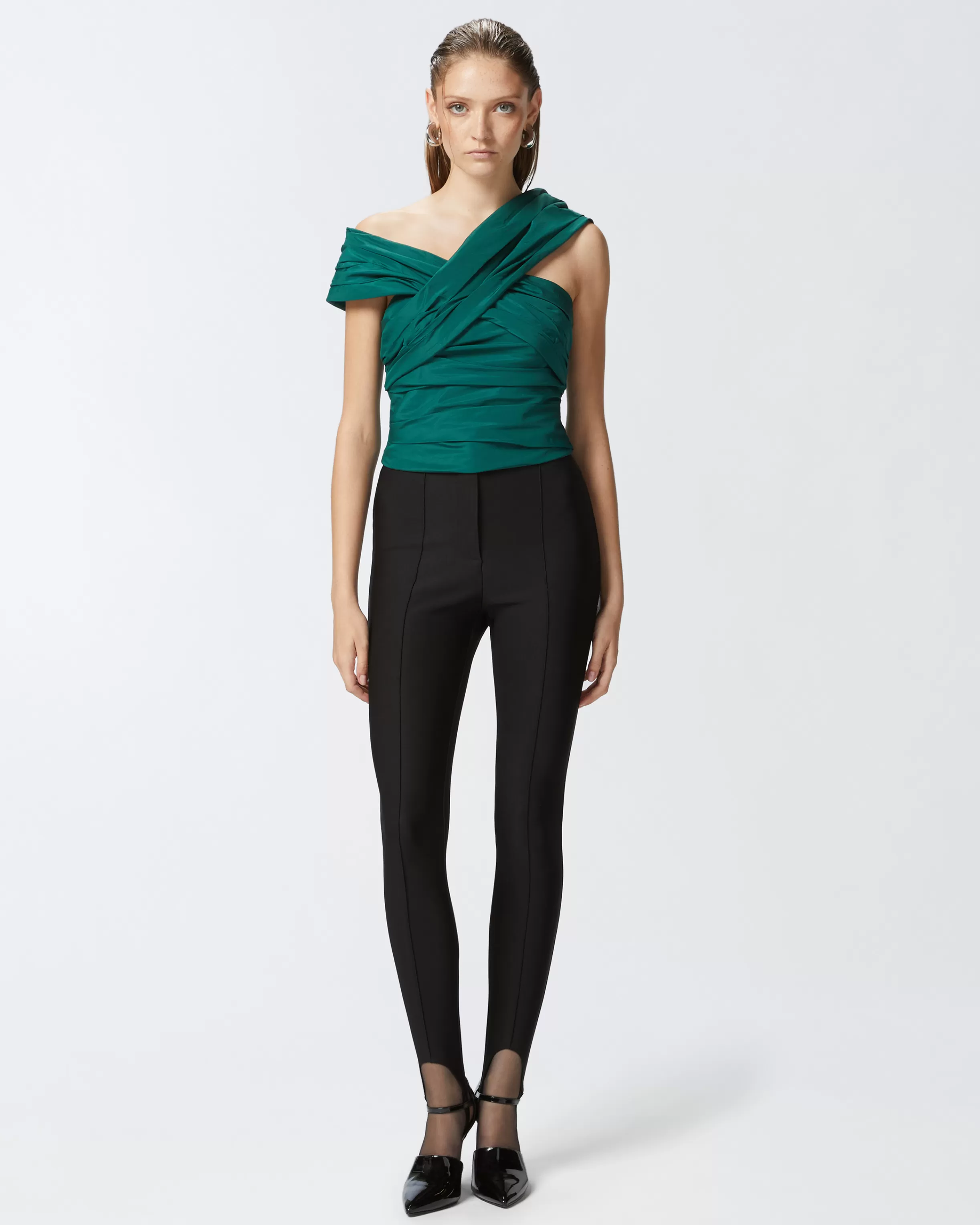 PINKO Slim-fitting technical trousers with stirrups