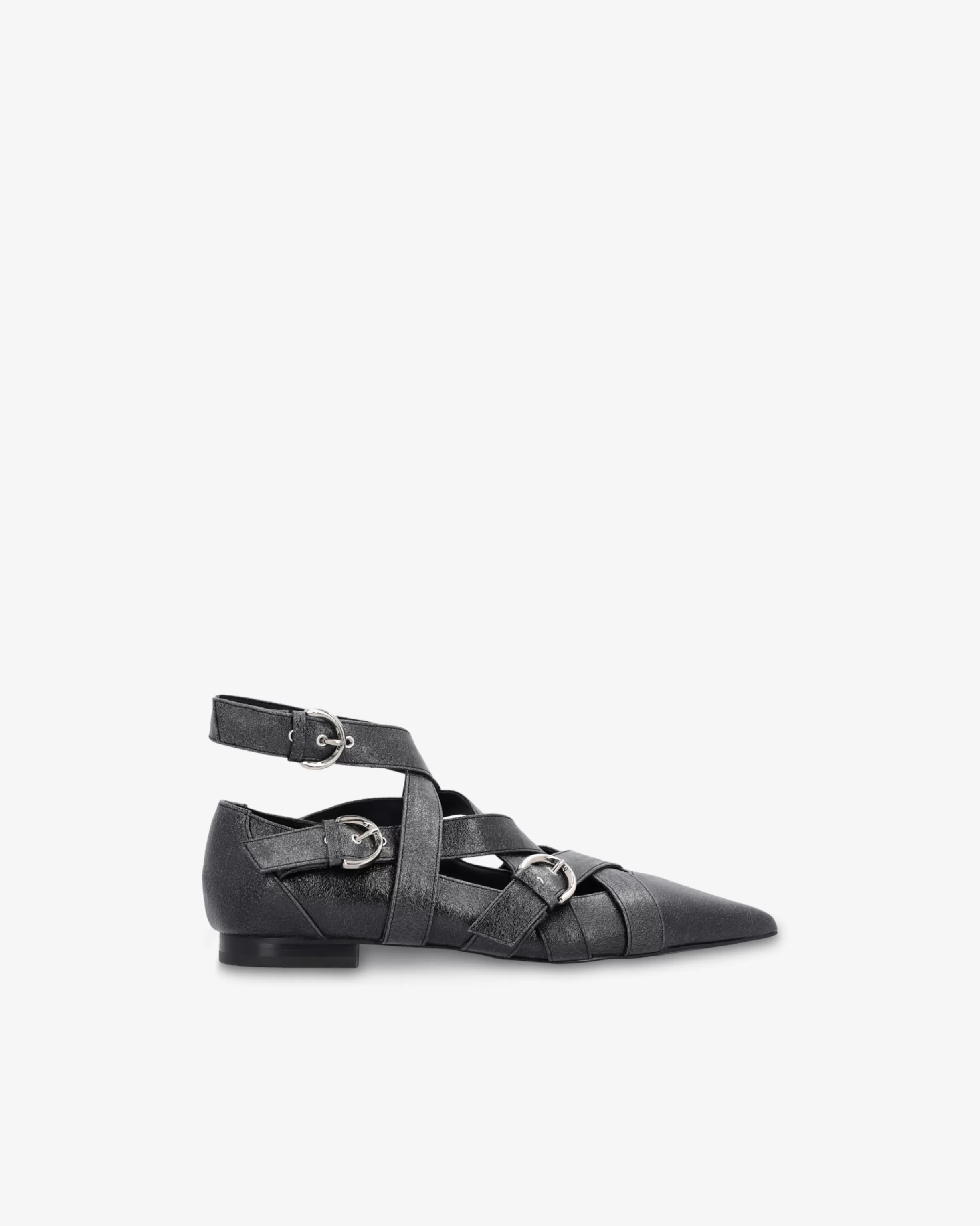 PINKO Slingback leather ballerinas with criss-crossing straps