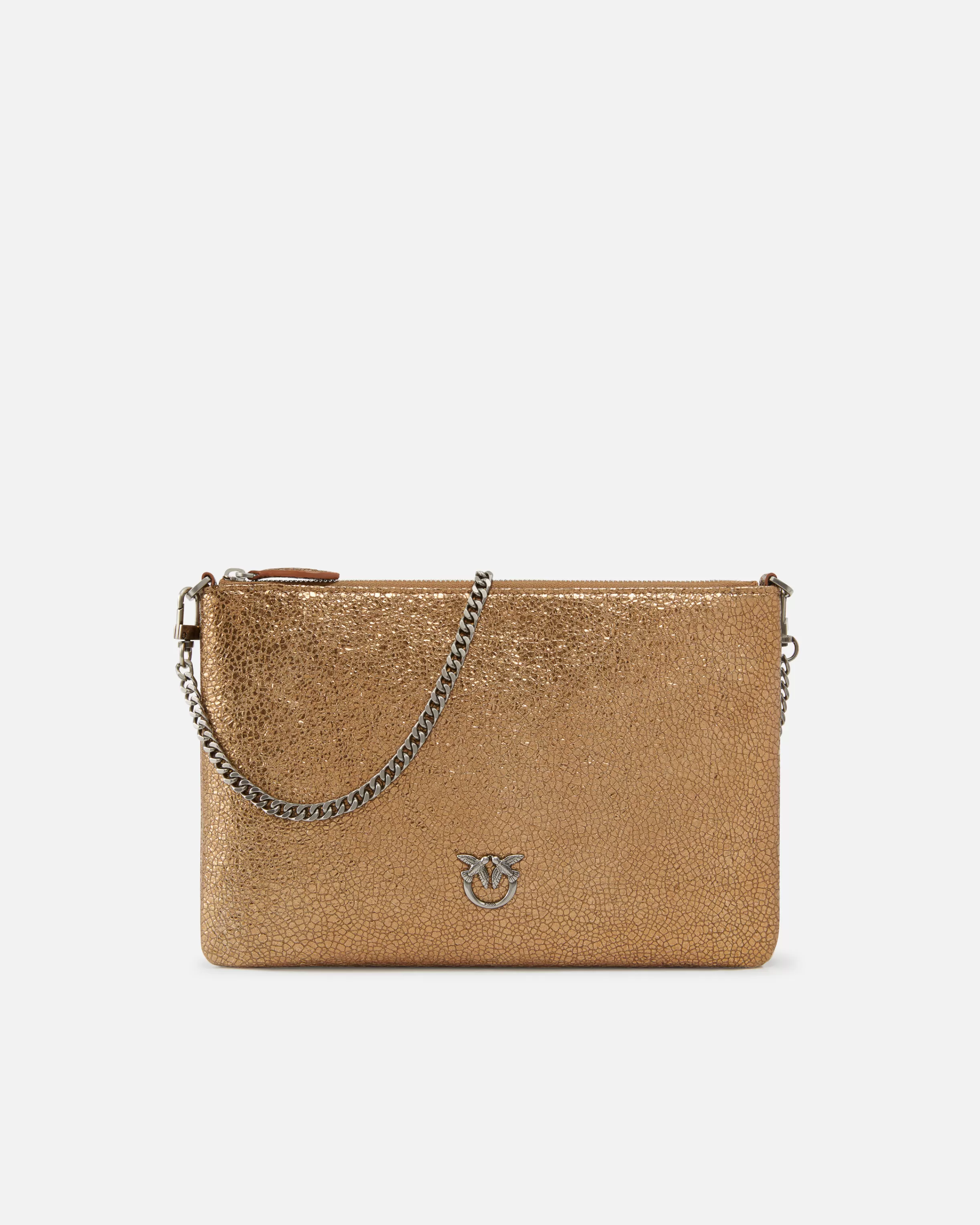 PINKO Small clutch bag with a laminated leather feel Galleria