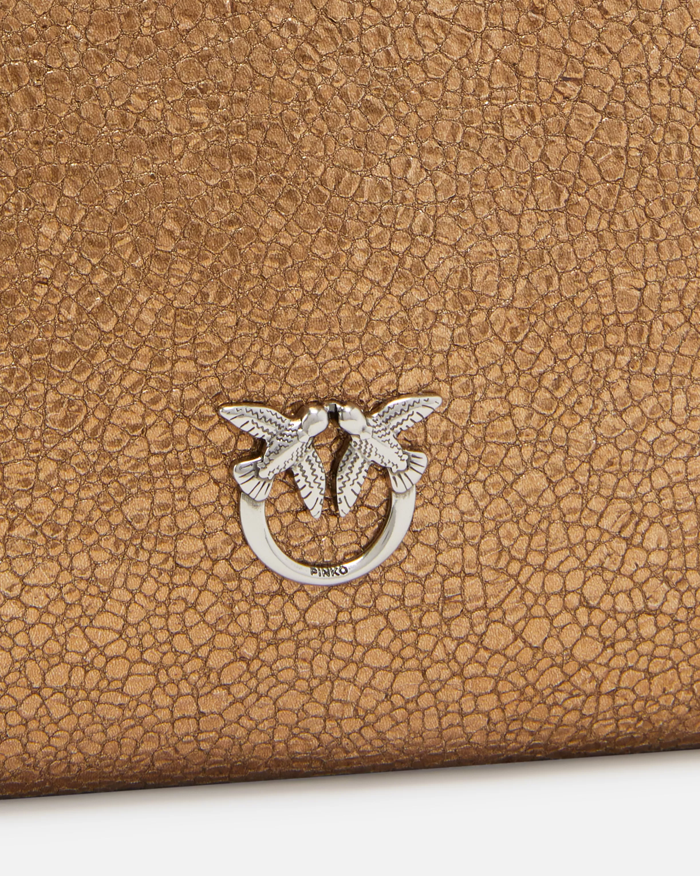 PINKO Small clutch bag with a laminated leather feel Galleria