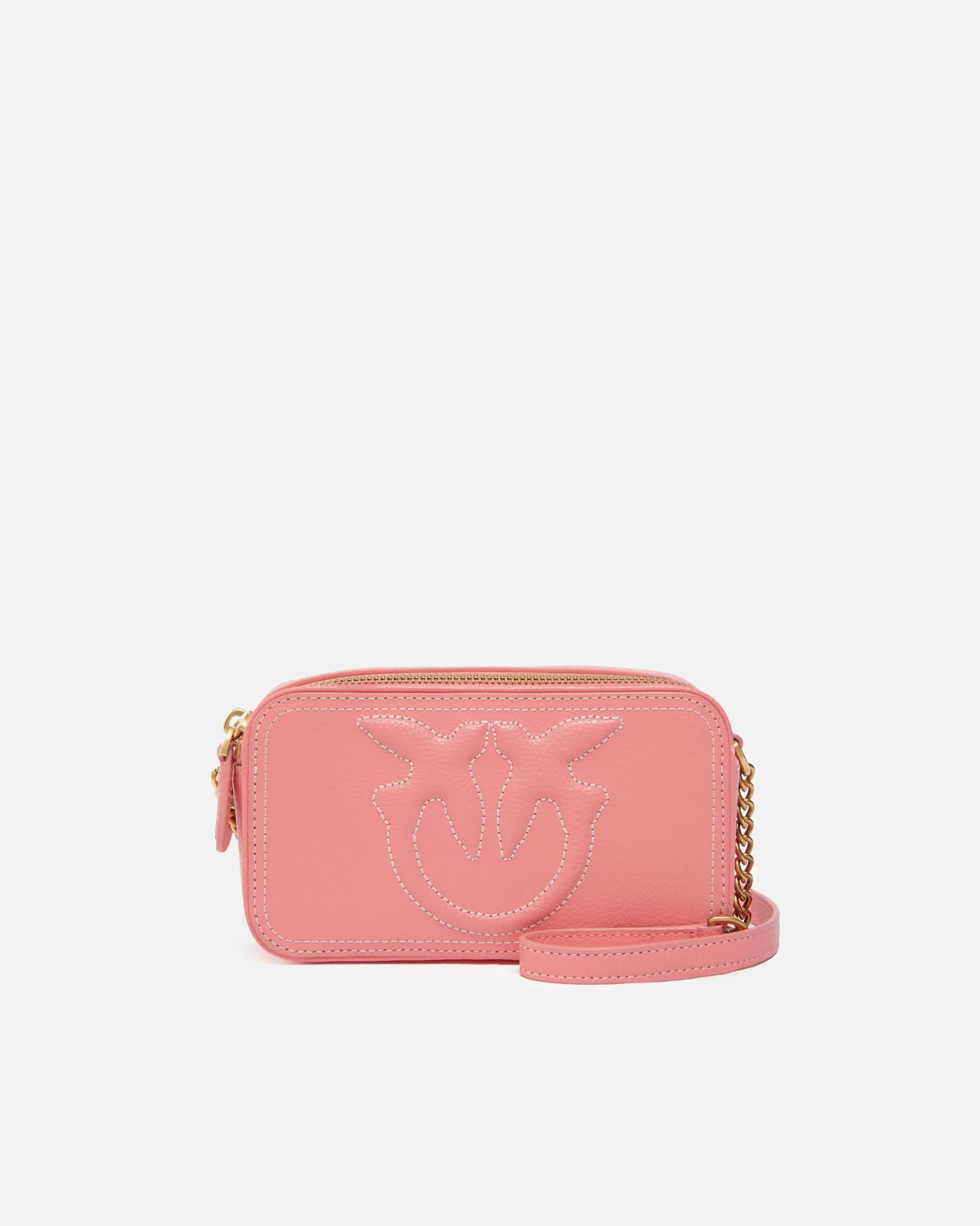 PINKO Small crossbody bag with raised Love Birds logo